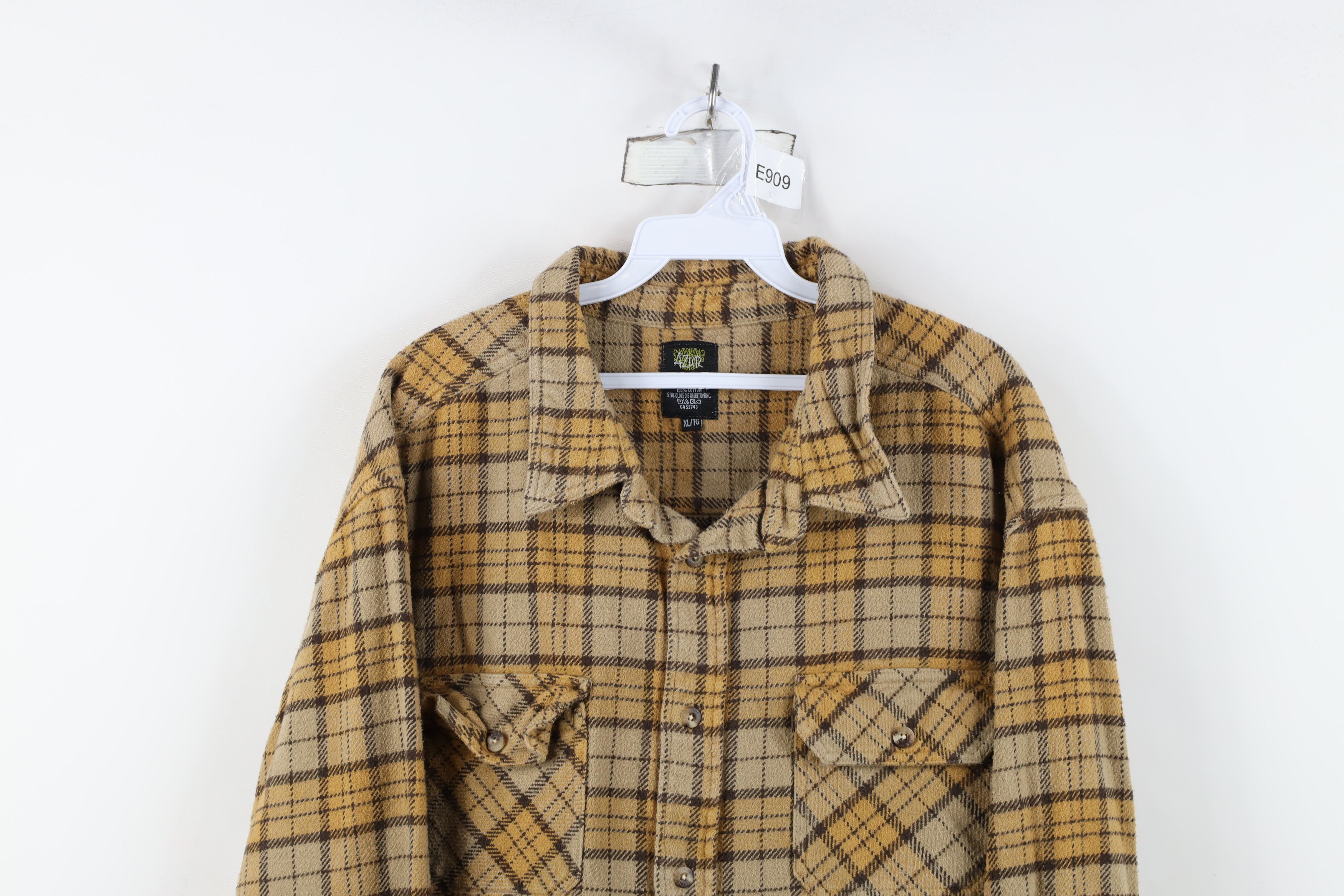 Vintage Vintage 90s Streetwear Flannel Button Shirt Plaid Size US XL / EU 56 / 4 - 2 Thumbnail