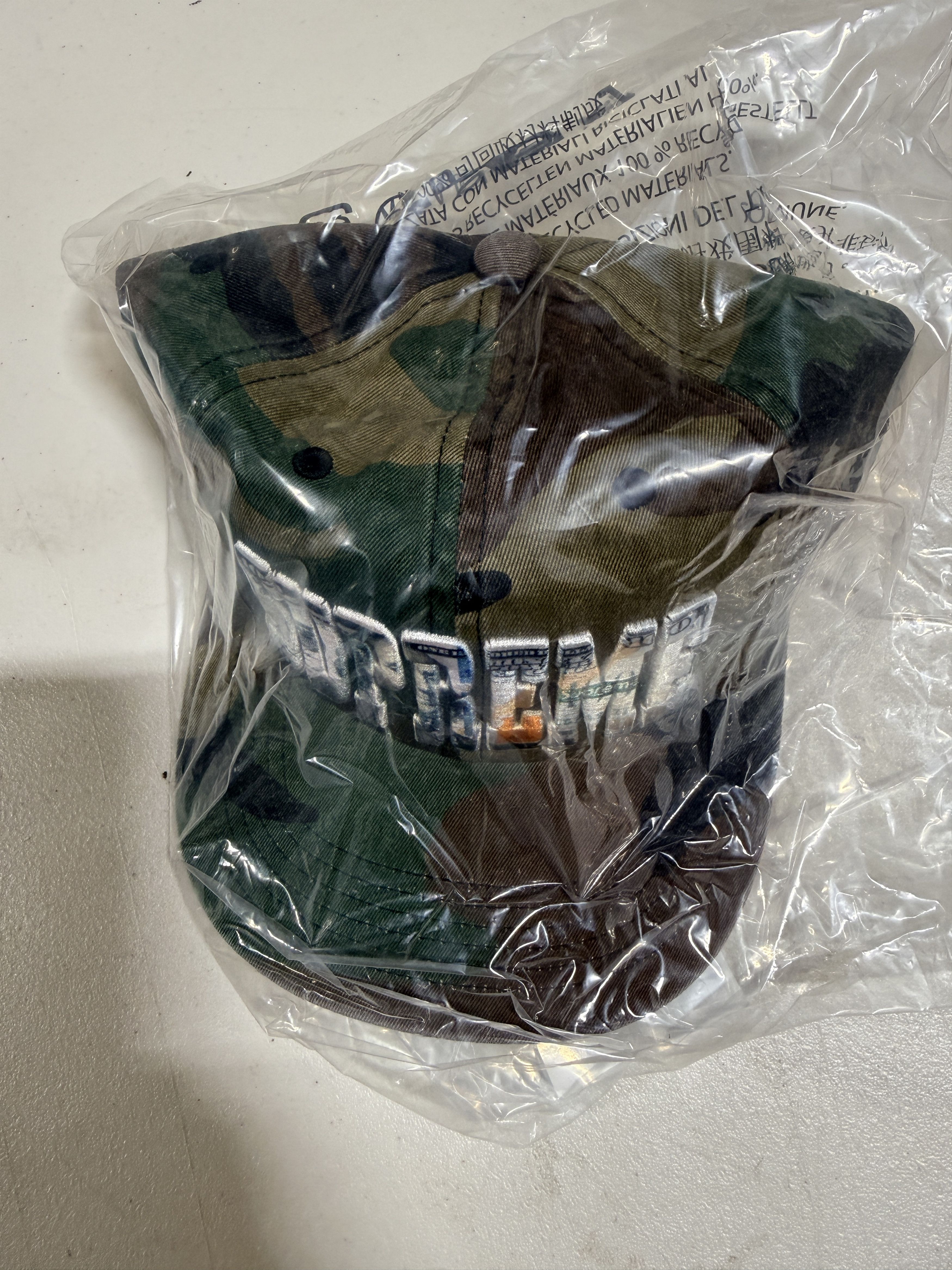 Supreme Supreme Embroidered Money Logo 6 Panel Hat Camo Adjustable Size ONE SIZE - 4 Thumbnail