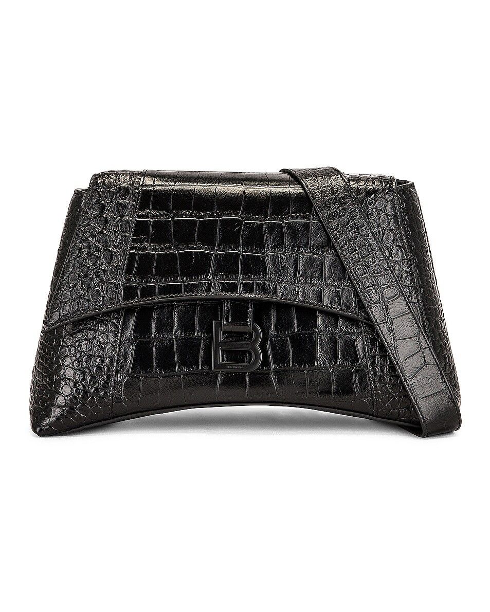Balenciaga o1mt1gz1124 Size: OS / Downtown Small Shoulder Bag in Black Size ONE SIZE - 1 Thumbnail