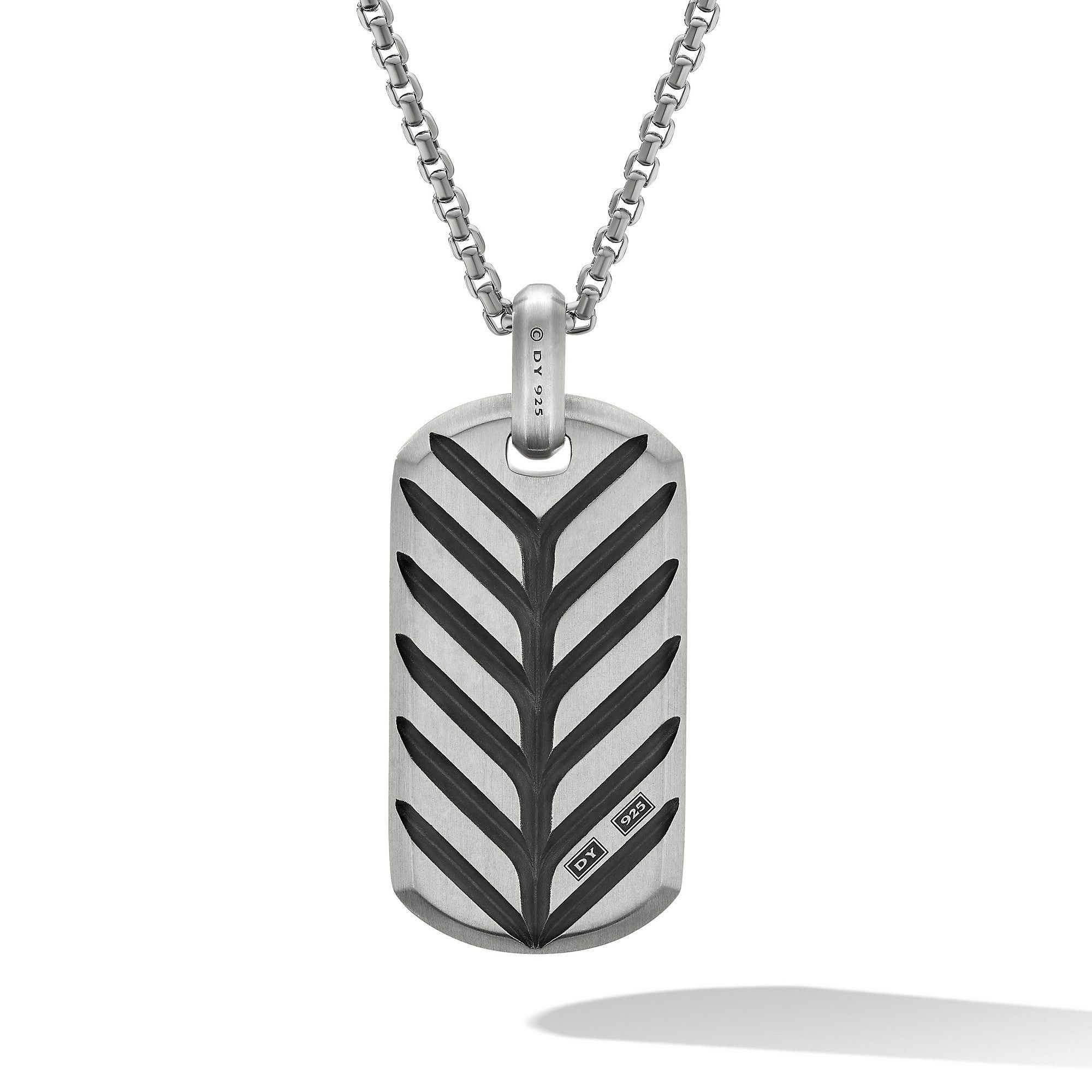 David Yurman o1w1db10526 D25319M /Size 7/Chevron Tag in Silver Size ONE SIZE - 2 Thumbnail