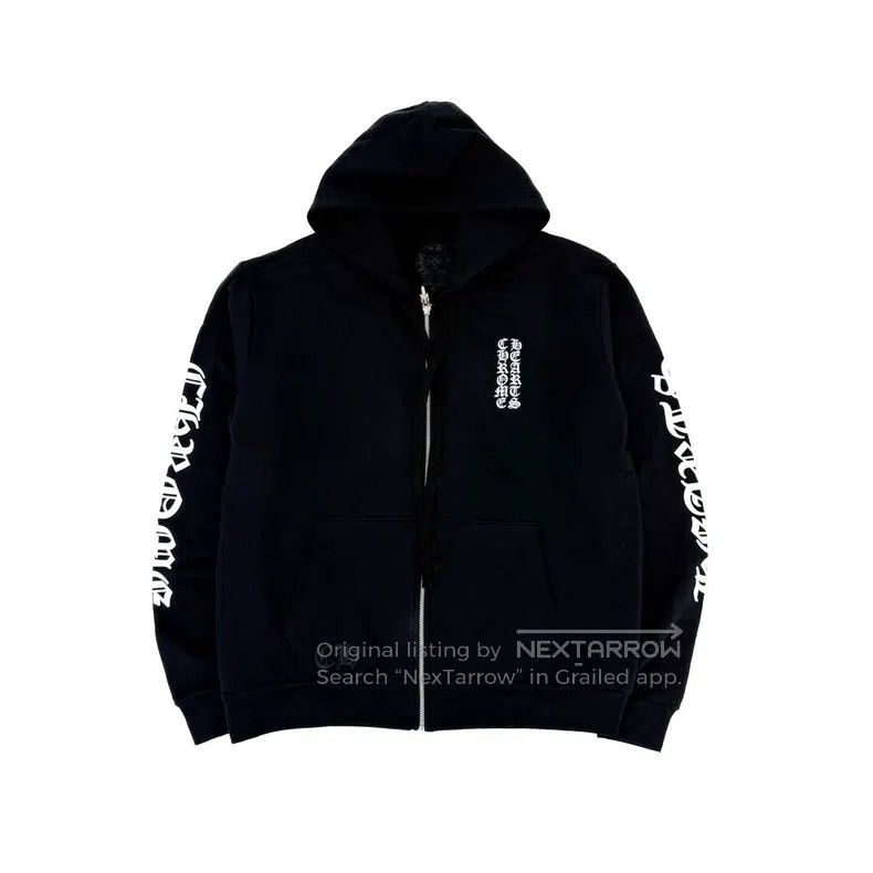 Chrome Hearts CHROME HEARTS Size S Black logo zipper hoodie Size US S / EU 44-46 / 1 - 1 Thumbnail
