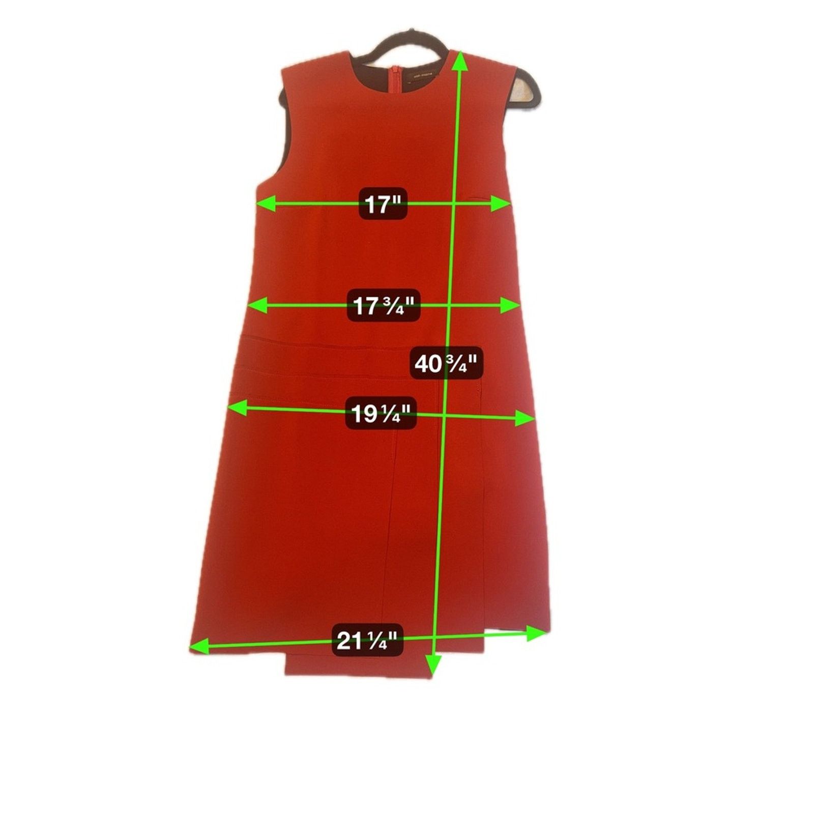 Copes Cop.Copine Red Dress A-Line Midi Pocket Detail Modernist M Size M / US 6-8 / IT 42-44 - 2 Thumbnail