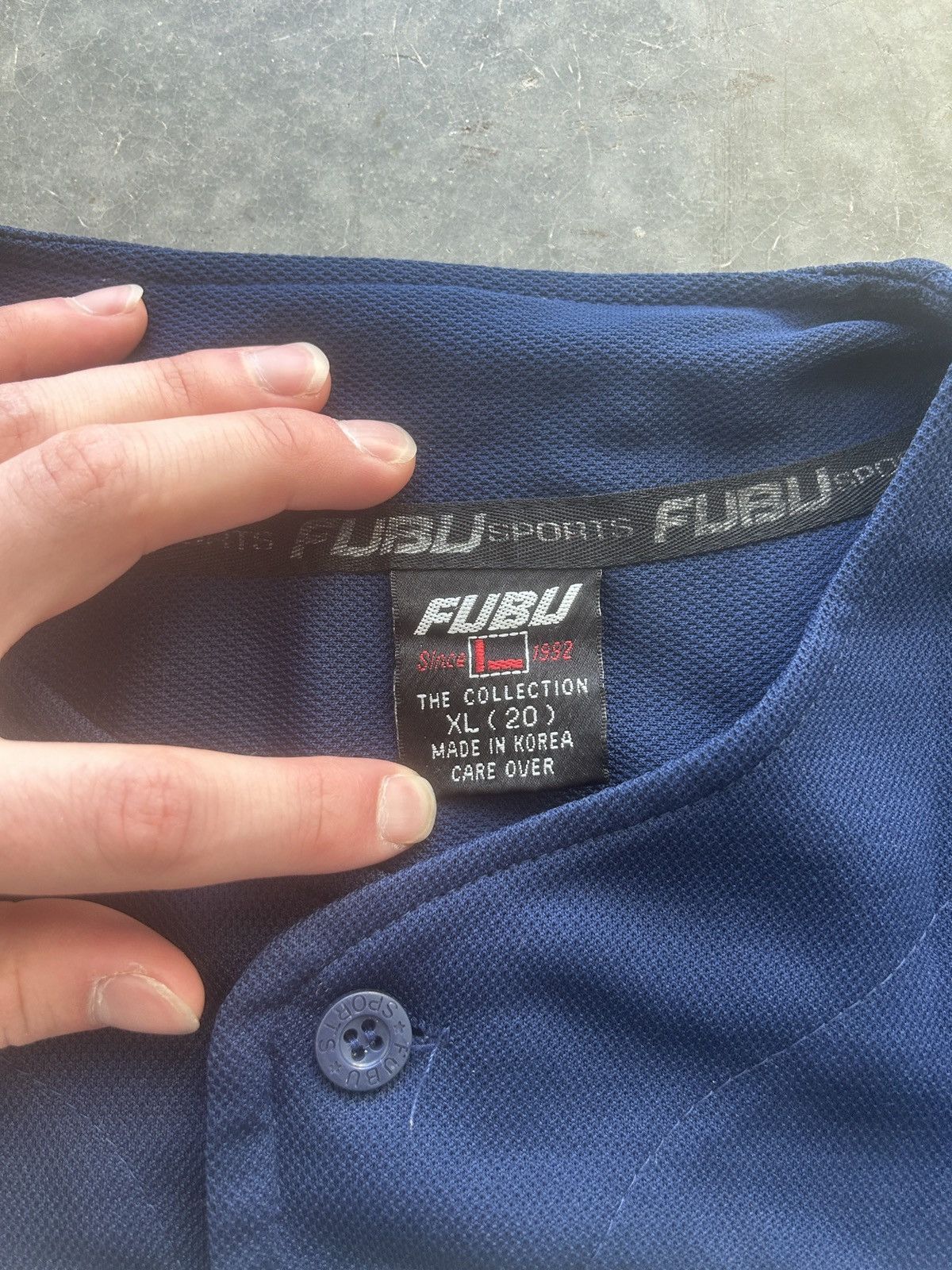 Fubu × Vintage Vintage Y2K Fubu Baseball Jersey Embroidered Size US L / EU 52-54 / 3 - 5 Thumbnail