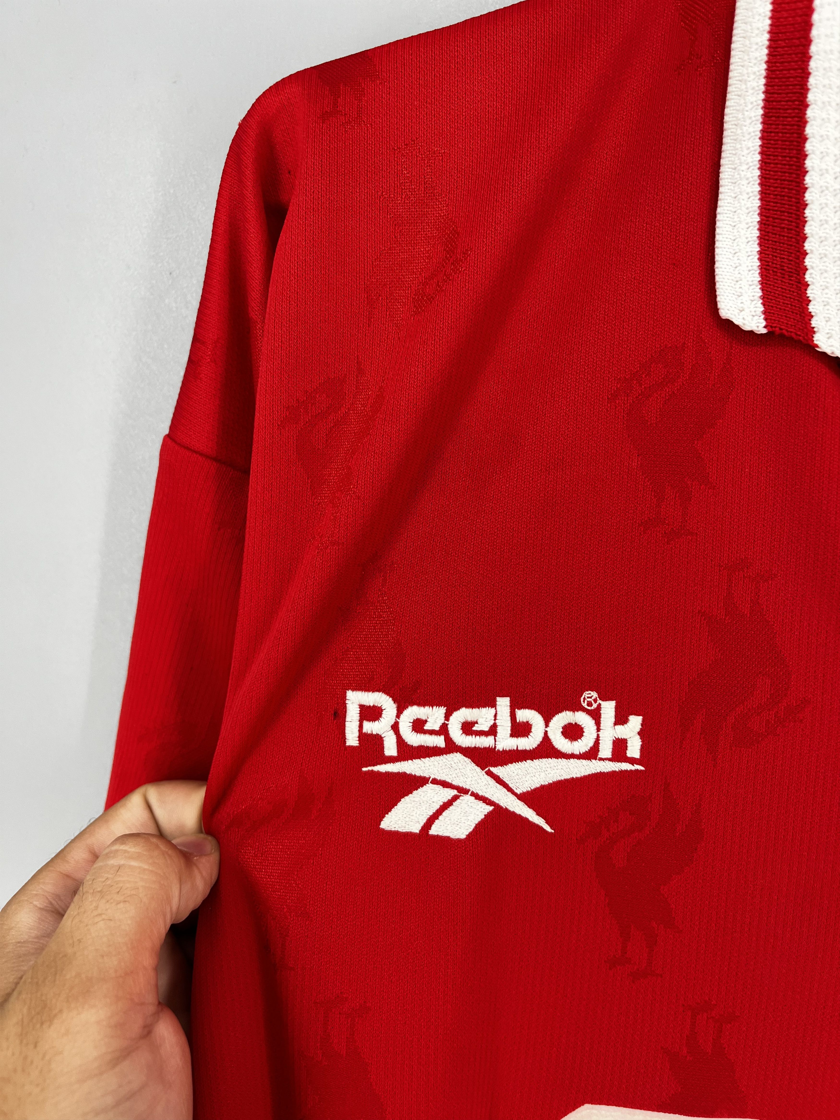 Reebok Liverpool FC 96/98 Home Jersey Reebok Carlsberg #10 UK Size US M / EU 48-50 / 2 - 9 Thumbnail