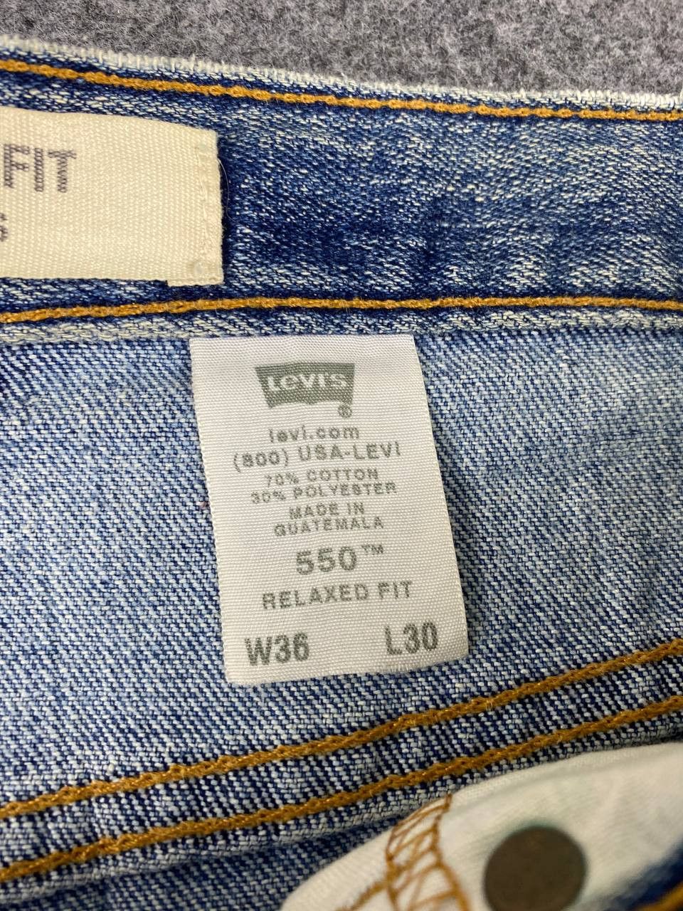 Levi's vintage levis 550 relaxed fit distressed denim Size US 38 / EU 54 - 16 Thumbnail