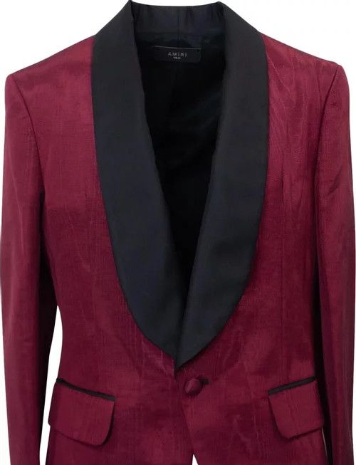 Amiri o1gr1nt1024 Moire Tux Blazer in Red Size US M / EU 48-50 / 2 - 3 Thumbnail
