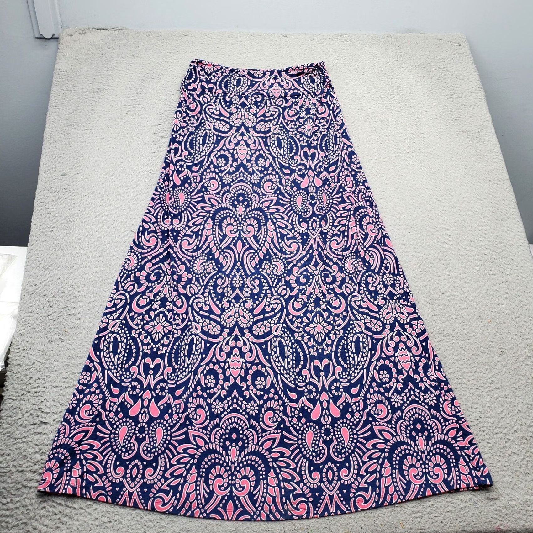 Cynthia Rowley Cynthia Rowley Maxi Skirt Womens Size S High Waisted Multicolor Rayon Paisley Stretch Size 28" / US 6 / IT 42 - 2 Thumbnail