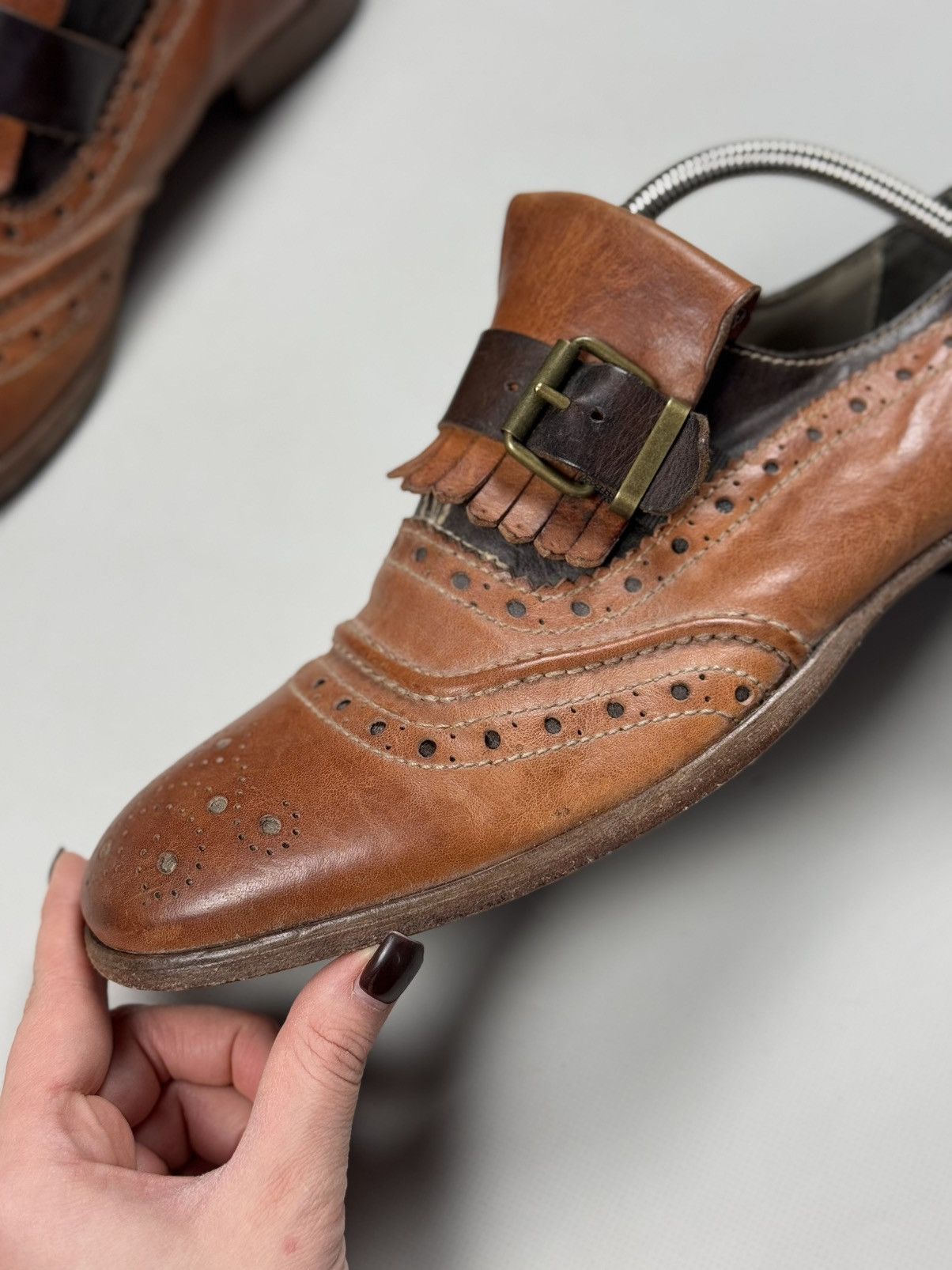 MoMA MOMA Men’s Avant-Garde Single Monk Leather Classic Shoes Size US 8 / EU 41 - 16 Thumbnail