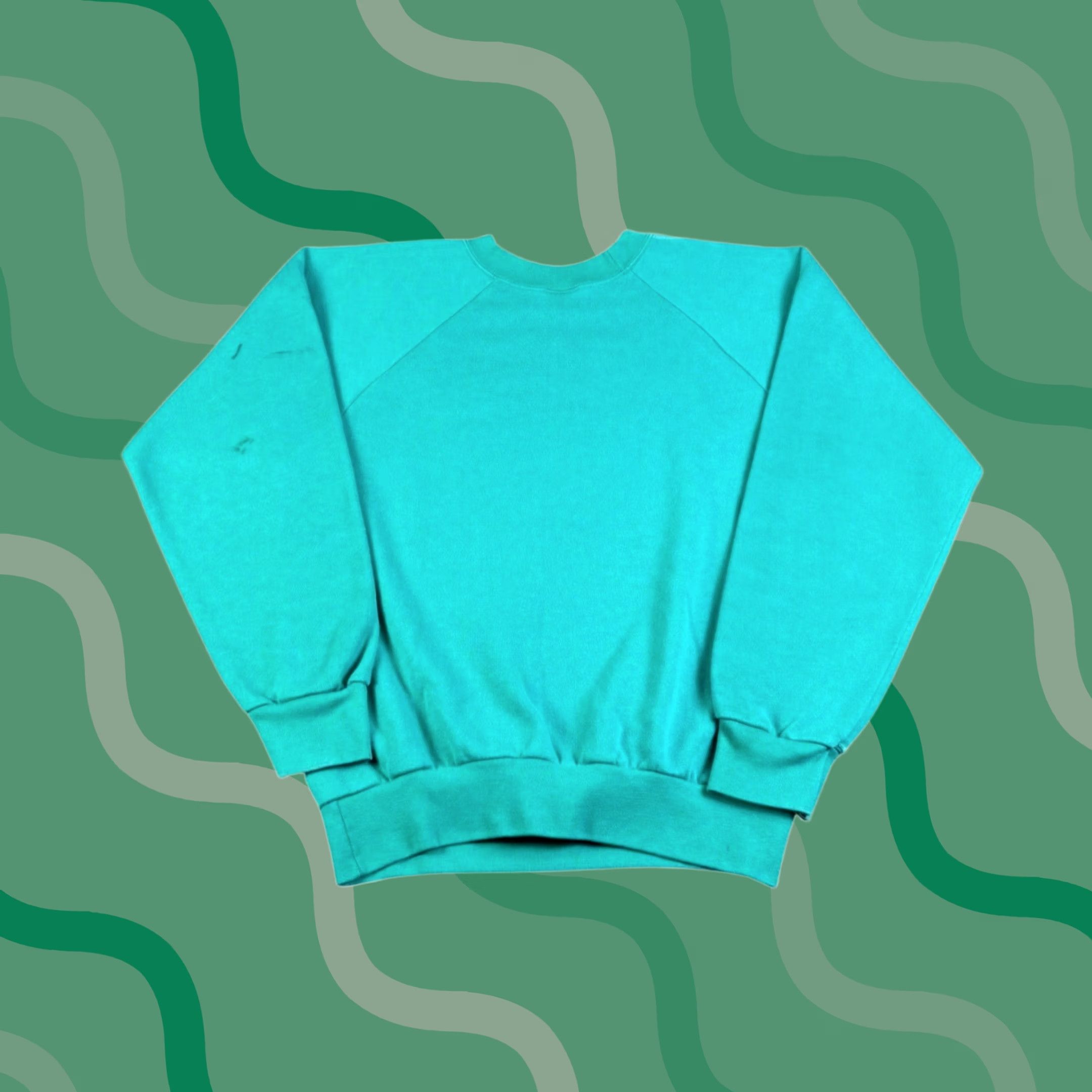 Vintage VINTAGE Signal Mega-Fleece California Graphic Sweatshirt Teal Green Large Size US L / EU 52-54 / 3 - 1 Thumbnail