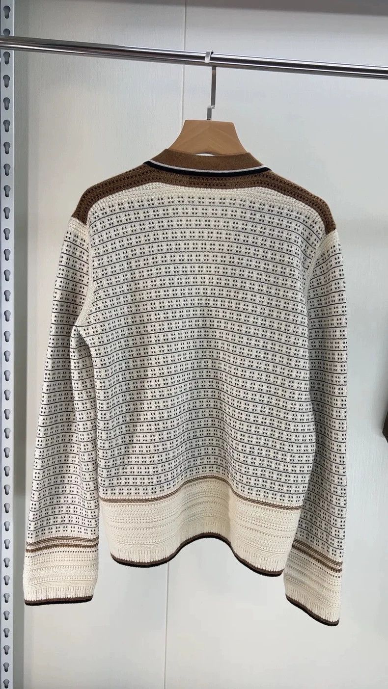 Loro Piana LORO PIANA Small cashmere jacquard sweater cardigan Size L / US 10 / IT 46 - 8 Thumbnail