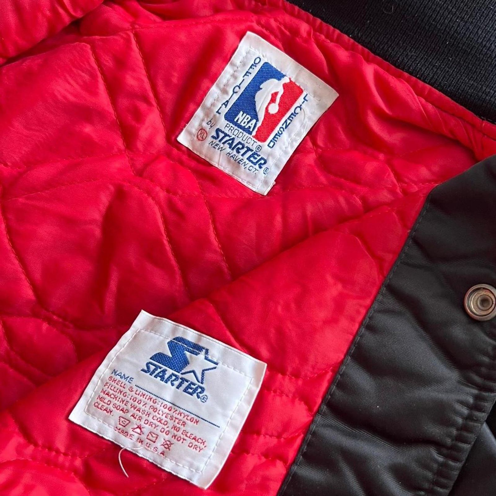 Starter Vintage 80s Chicago Bulls Starter Satin Jacket | Size XL Size US XL / EU 56 / 4 - 2 Thumbnail