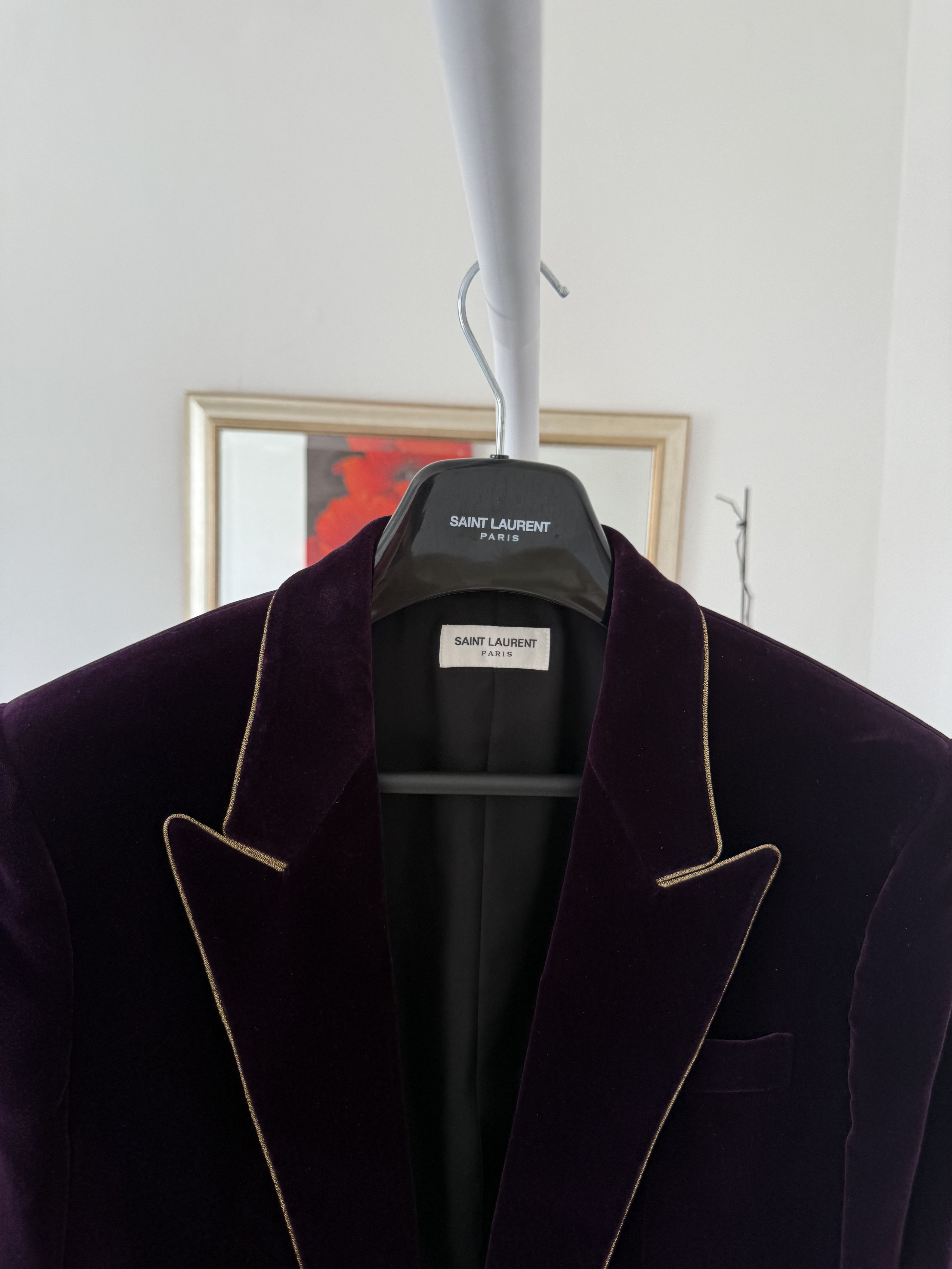 Saint Laurent Paris SS22 Saint Laurent Single Breasted Velvet Jacket Size 50R - 9 Thumbnail