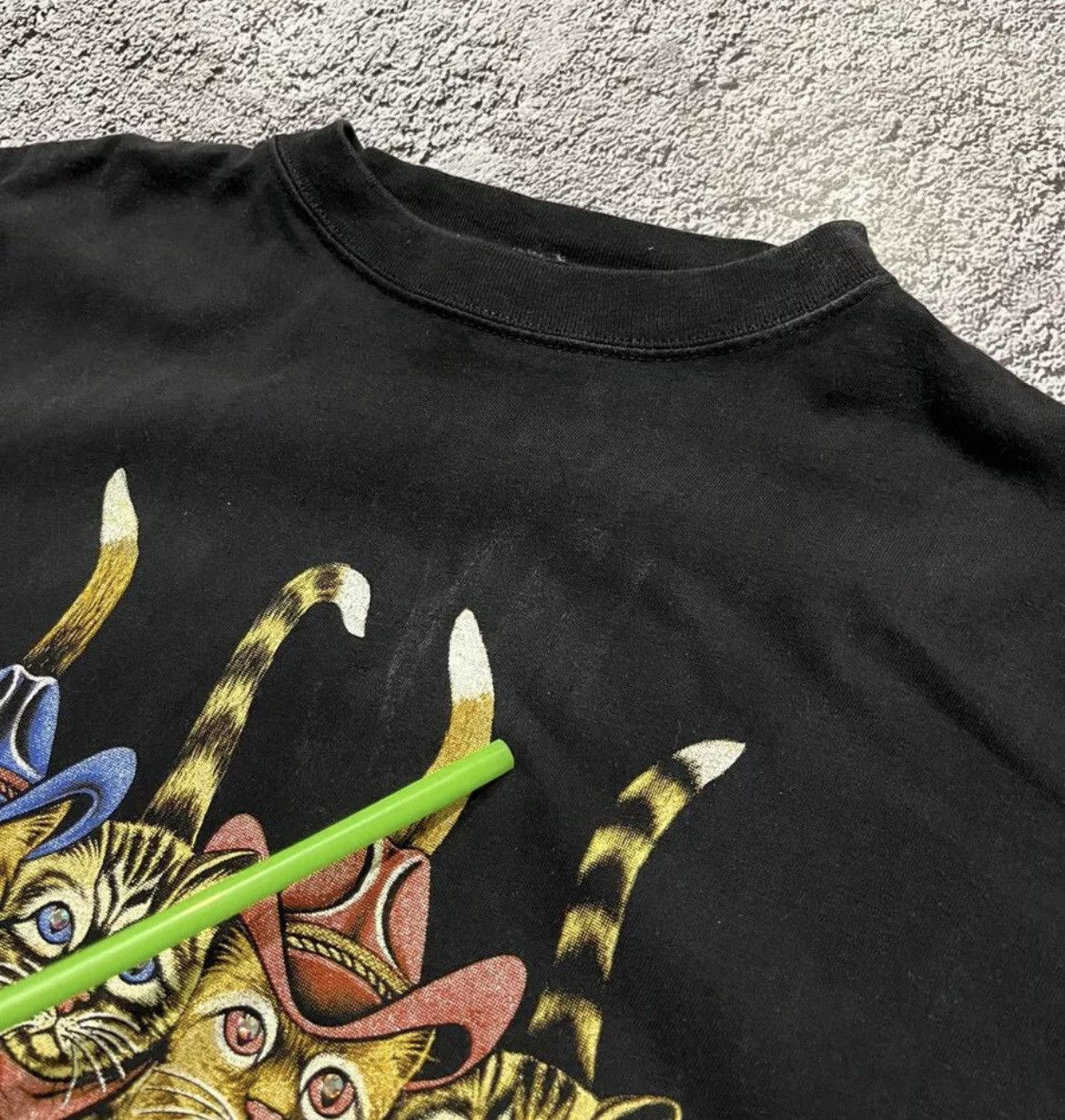 Band Tees × Vintage T-Shirt Vintage Black with Print 4 Cats Size M Size US M / EU 48-50 / 2 - 5 Thumbnail