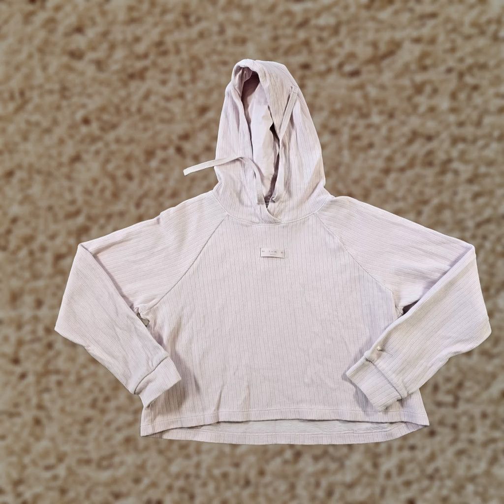 Nike Nike Sweatshirt Womens Medium Purple Hoodie Cropped Athletic Casual Ribbed Pullover Size M / US 6-8 / IT 42-44 - 1 Thumbnail