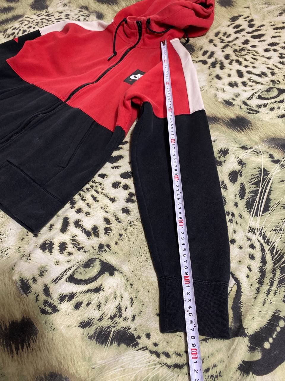 Nike × Vintage Crazy Vintage Y2K/2000s Red Nike Streetwear Hoodie! Size US M / EU 48-50 / 2 - 13 Thumbnail