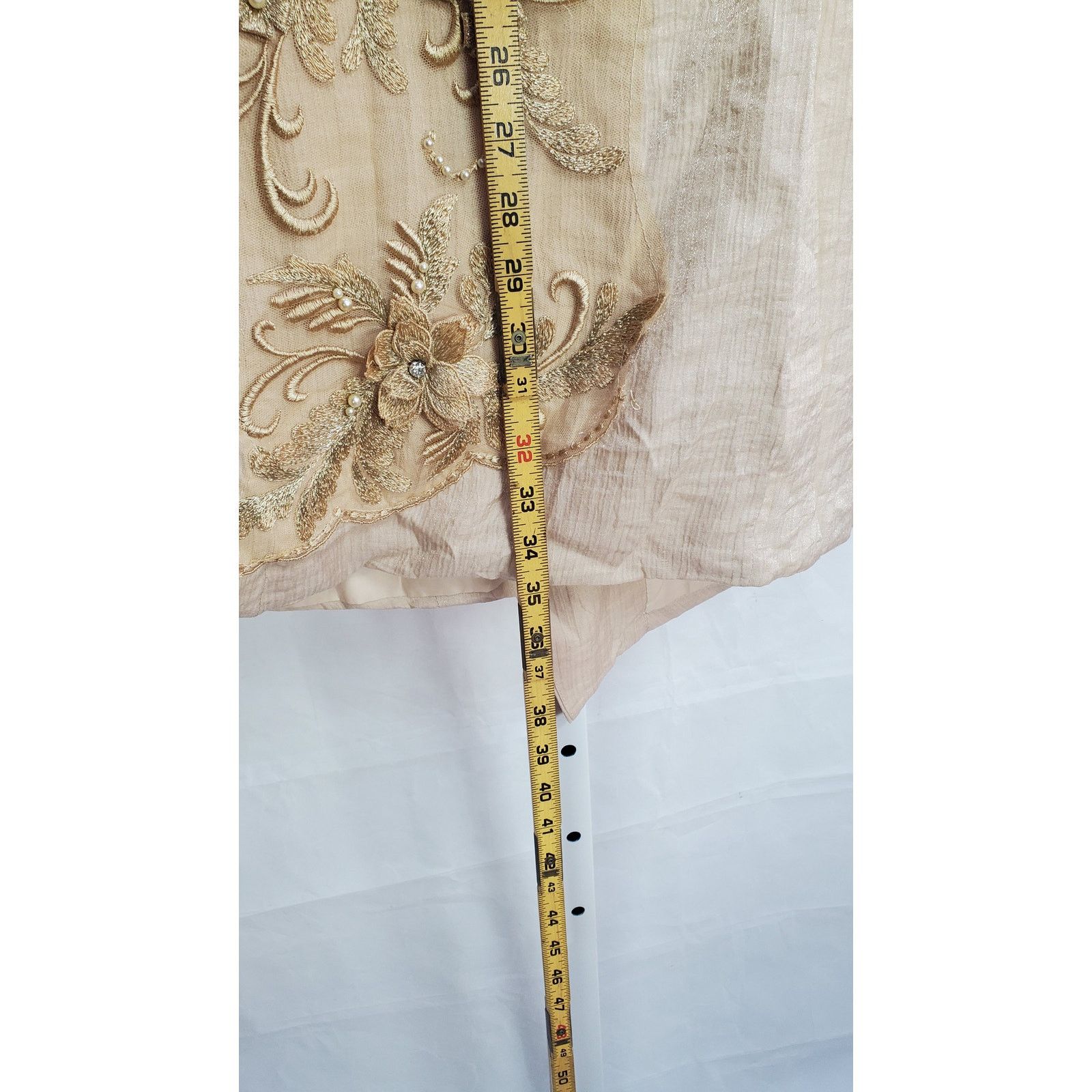 Other Akarise Champagne Pearl Custom Embroidered Long Blazer XL Size XL / US 12-14 / IT 48-50 - 4 Thumbnail