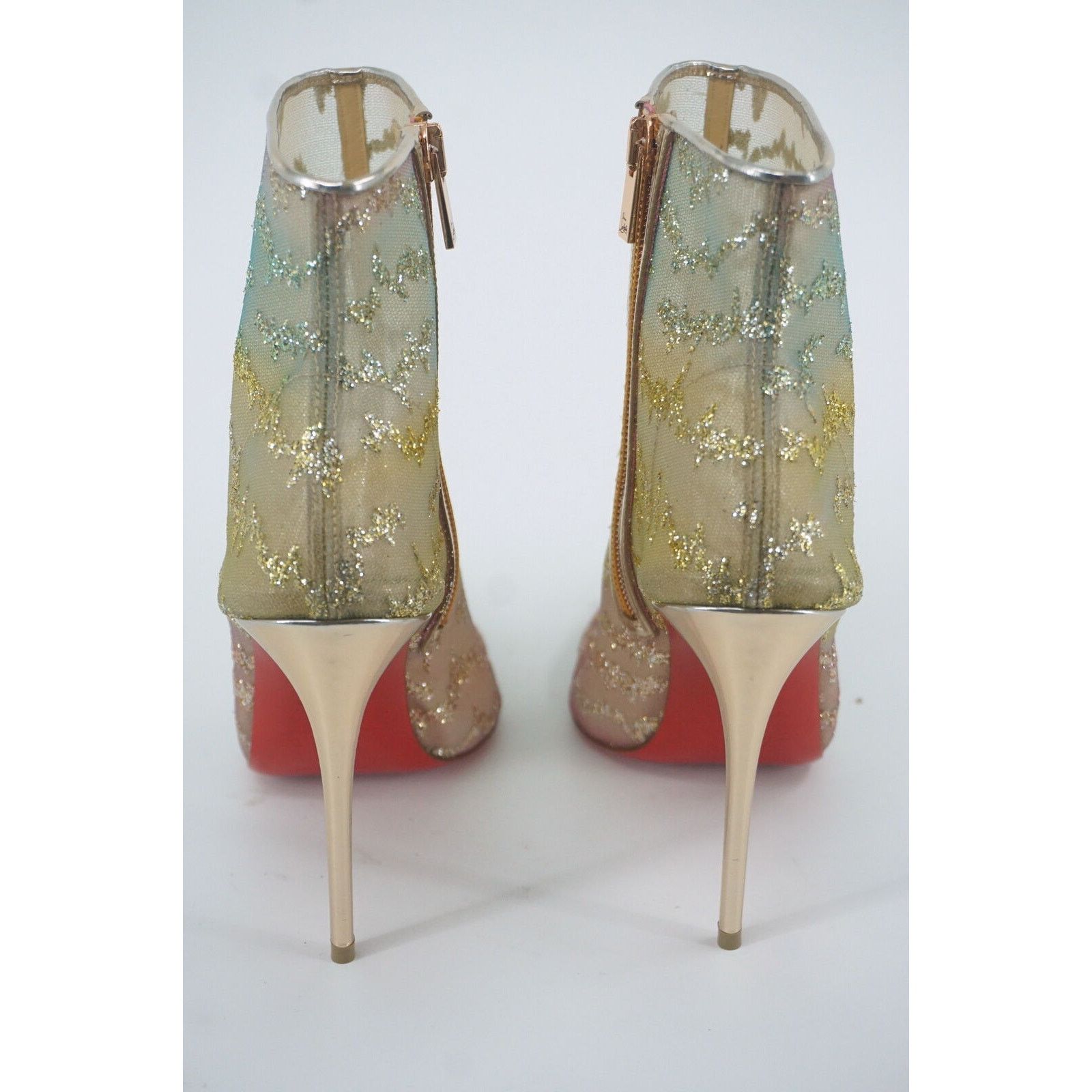 Christian Louboutin Christian Louboutin Nancy Booties Glitter Mesh Ankle Size US 7.5 / IT 37.5 - 5 Thumbnail