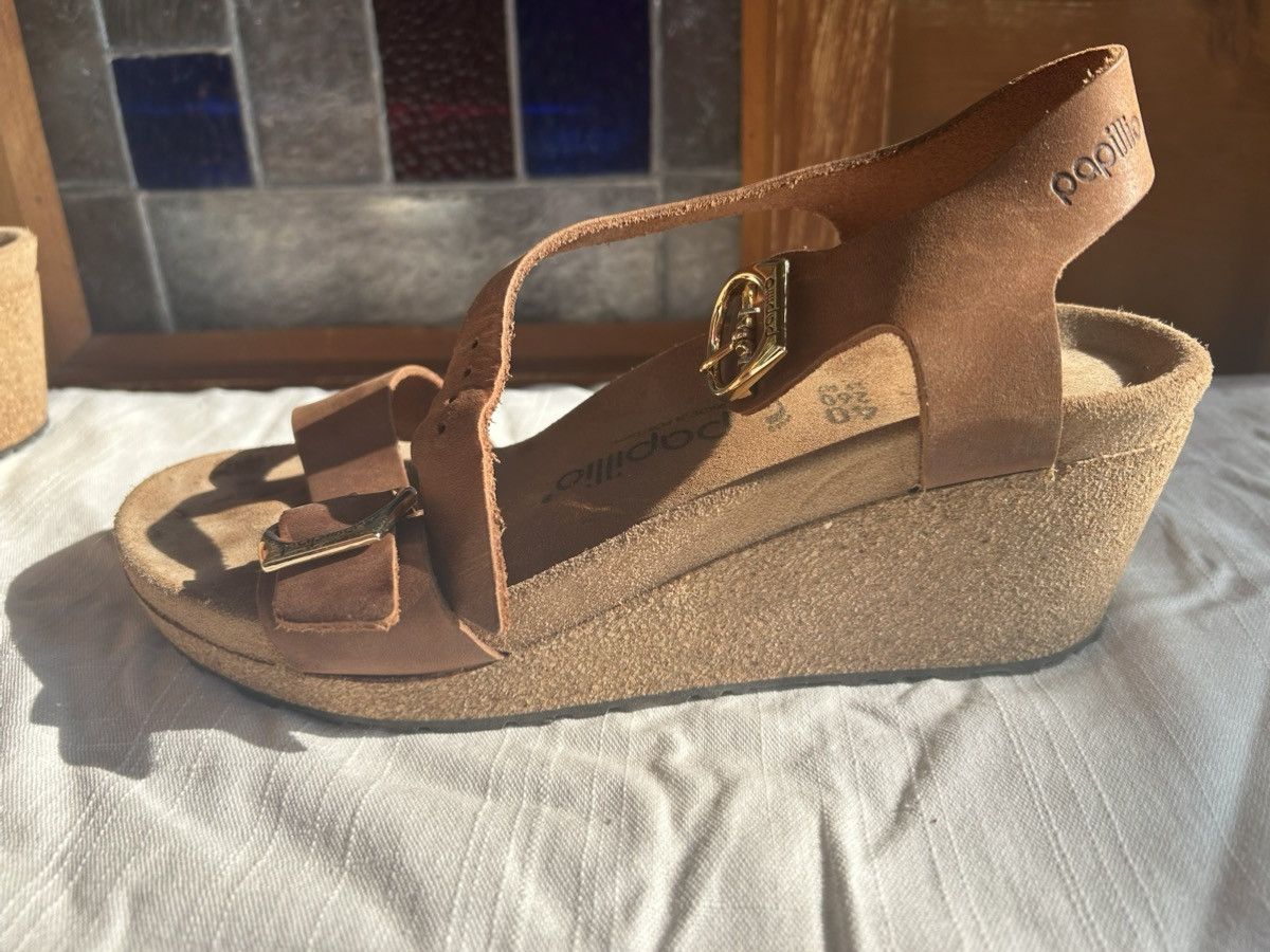Birkenstock Soley wedge heel with gold ring buckle Size US 9 / IT 39 - 3 Thumbnail