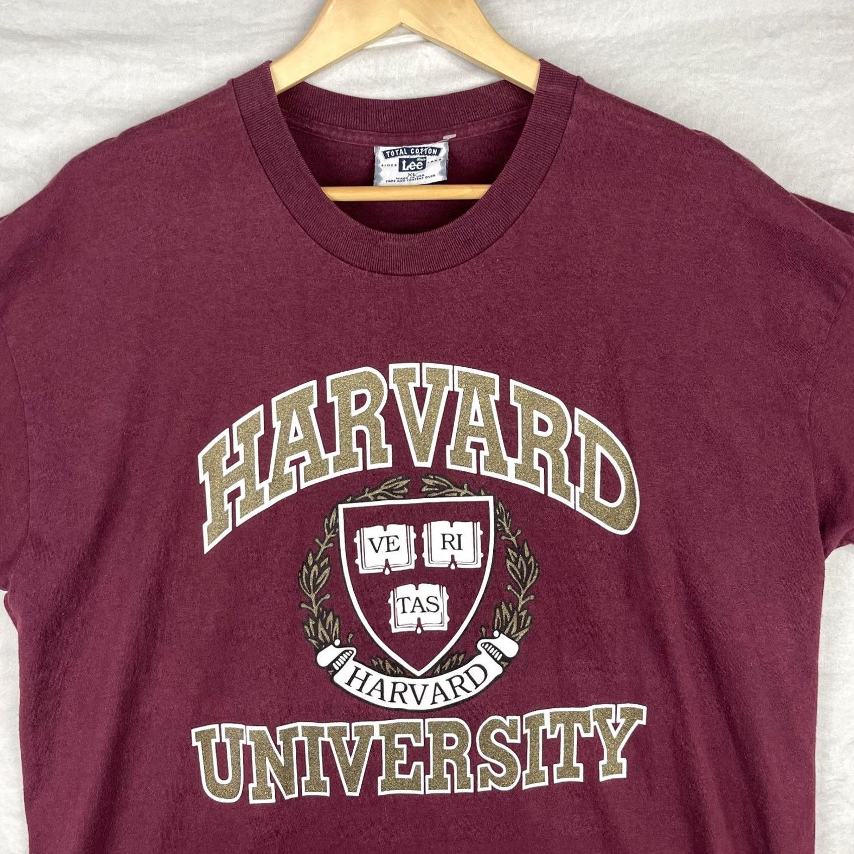 Lee VINTAGE Harvard University Shirt Mens XL Purple Lee Made In USA Tee Size US XL / EU 56 / 4 - 3 Thumbnail