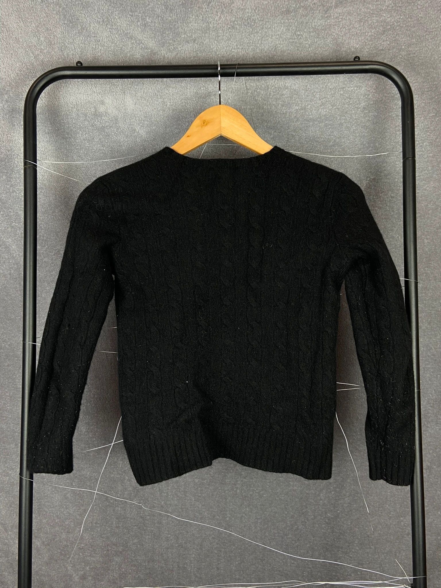 Polo Ralph Lauren Sweater Ralph Lauren black wool spellout minimal piece Size S / US 4 / IT 40 - 4 Thumbnail