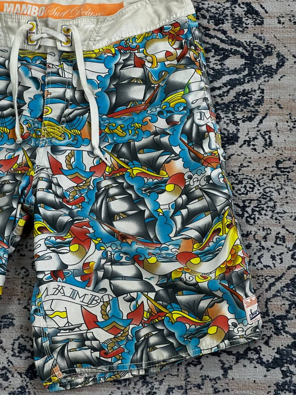 Mambo × Vintage 90s Vintage Mambo Surf Deluxe Tattoo AOP Shorts Size US 32 / EU 48 - 3 Thumbnail