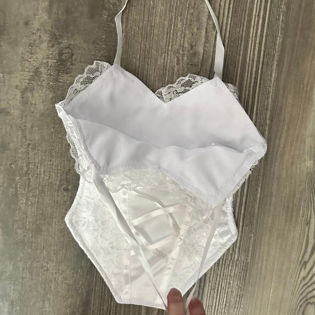 Other white corset lace mini hand bag Size ONE SIZE - 3 Thumbnail