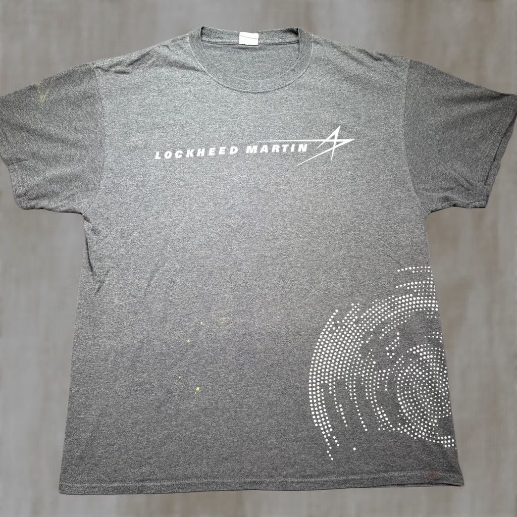 Vintage Lockheed Martin Shirt Mens L Gray Graphic Print Tee Military USA Short Sleeve Crew Neck Size US L / EU 52-54 / 3 - 1 Thumbnail