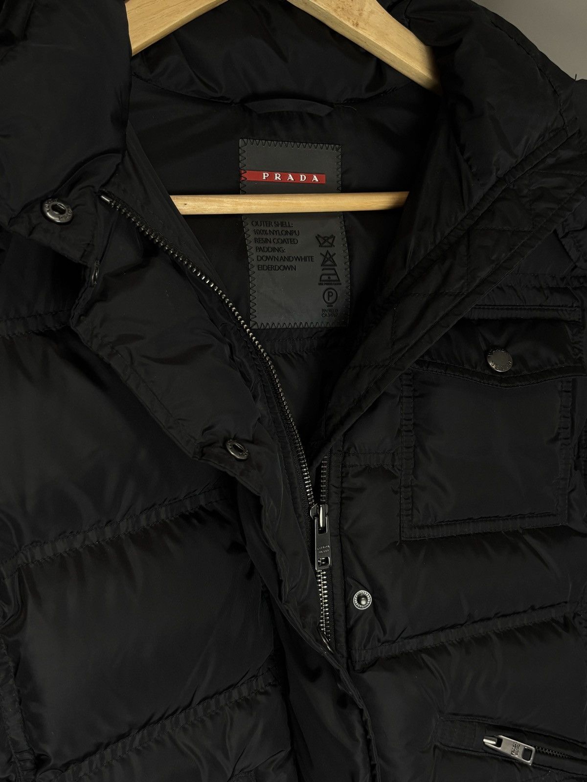Prada Prada Black Down Puffer Jacket Size XS / US 0-2 / IT 36-38 - 7 Thumbnail
