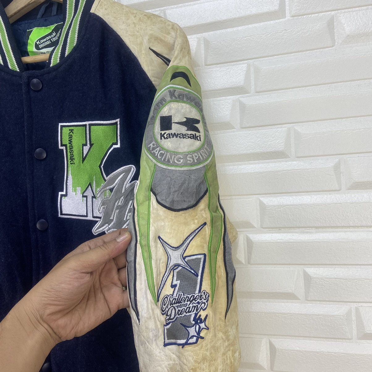 Japanese Brand Team Kawasaki Racing Spirit Challenge Dream Varsity Jacket Size US M / EU 48-50 / 2 - 13 Thumbnail