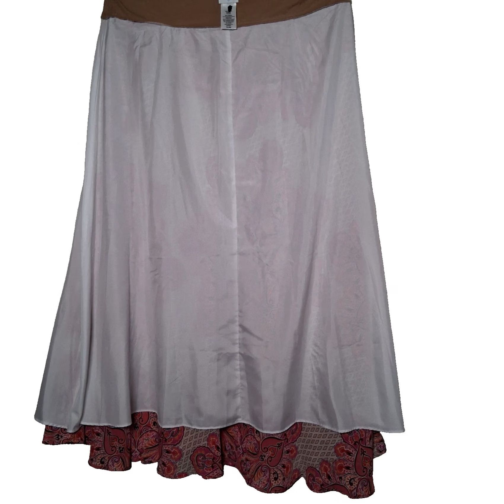 Vintage VINTAGE Jacklyn Smith Maxi Skirt Plus Size 2X Pink Paisley Mandala Boho Hippie Long Skirt Size 40" / US 18 - 5 Thumbnail