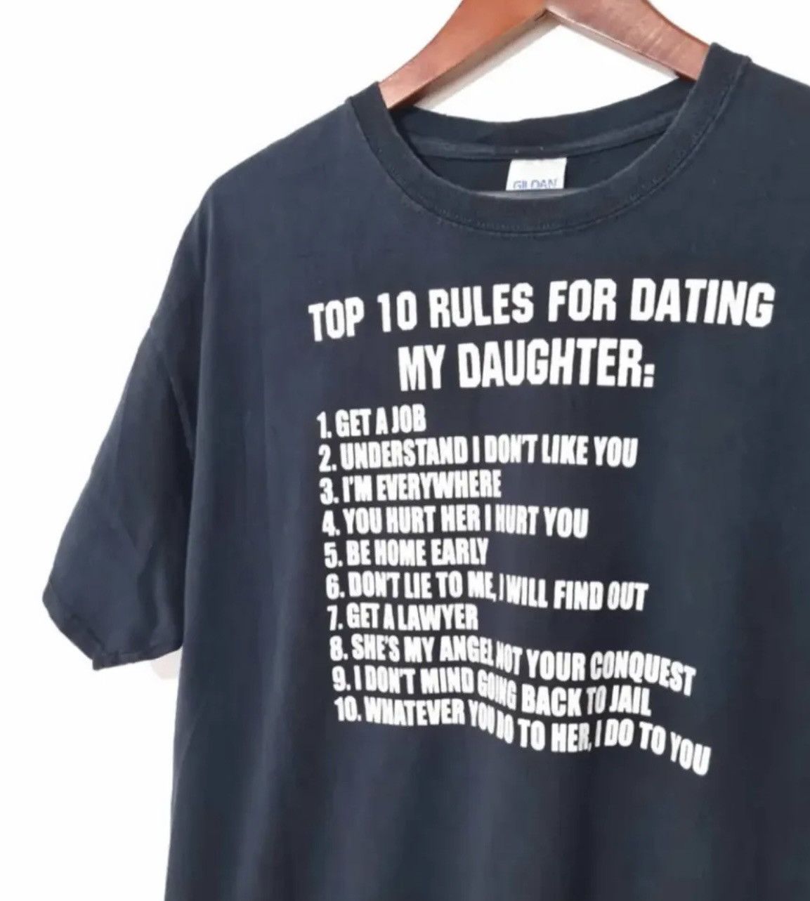 Vintage Vintage vibes humor tee 2000s rules print black XL Size US XL / EU 56 / 4 - 2 Thumbnail