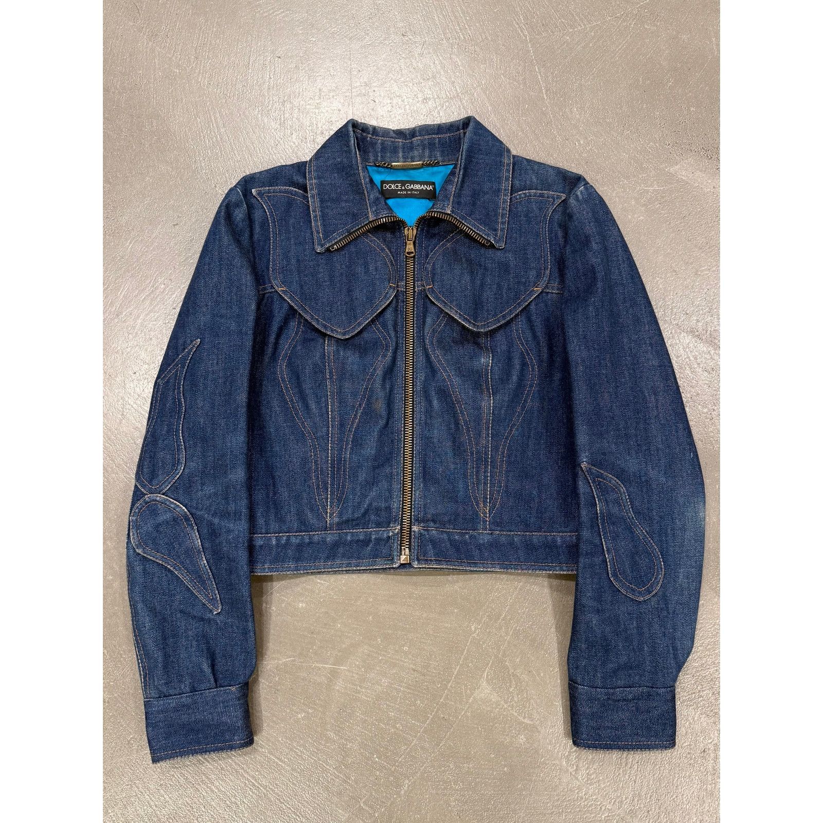 Dolce & Gabbana A/W2002 Dolce & Gabbana paneled floral denim jacket Size L / US 10 / IT 46 - 1 Thumbnail