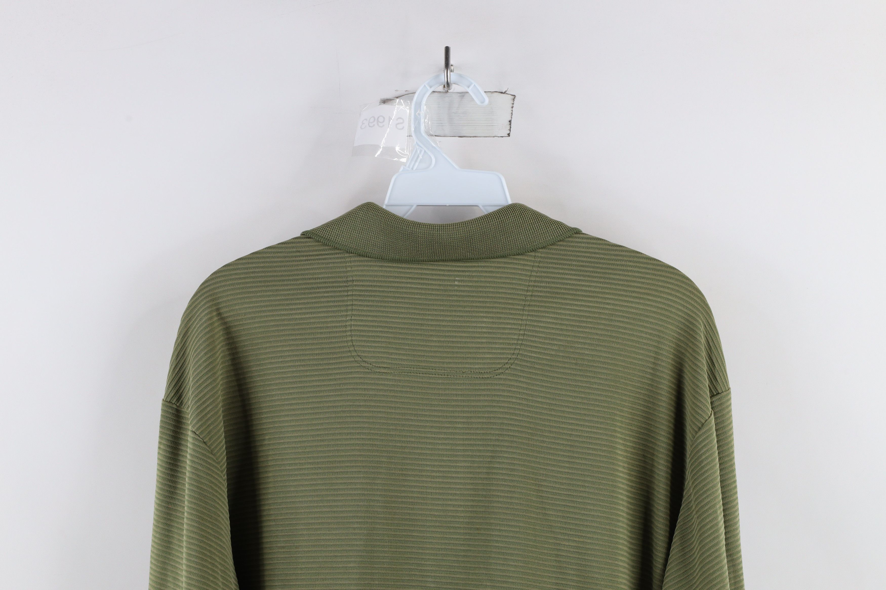 Tommy Bahama × Vintage Vintage Tommy Bahama Ribbed Long Sleeve Polo Shirt Green Size US L / EU 52-54 / 3 - 10 Thumbnail