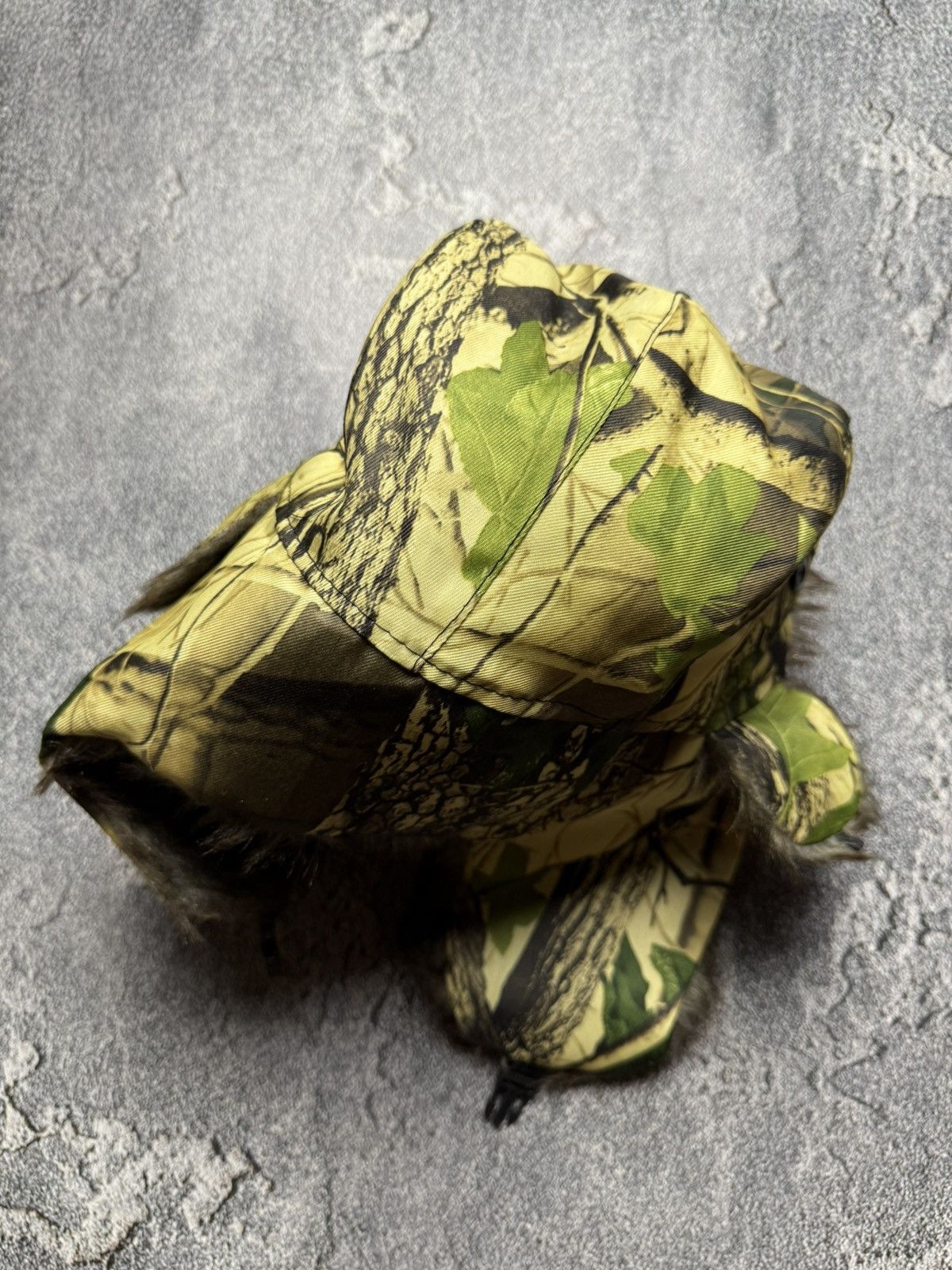 Realtree Y2K Real Tree Faux Fur Ushanka VNTG Fuzzy Warm Trapper Hat Size ONE SIZE - 4 Thumbnail