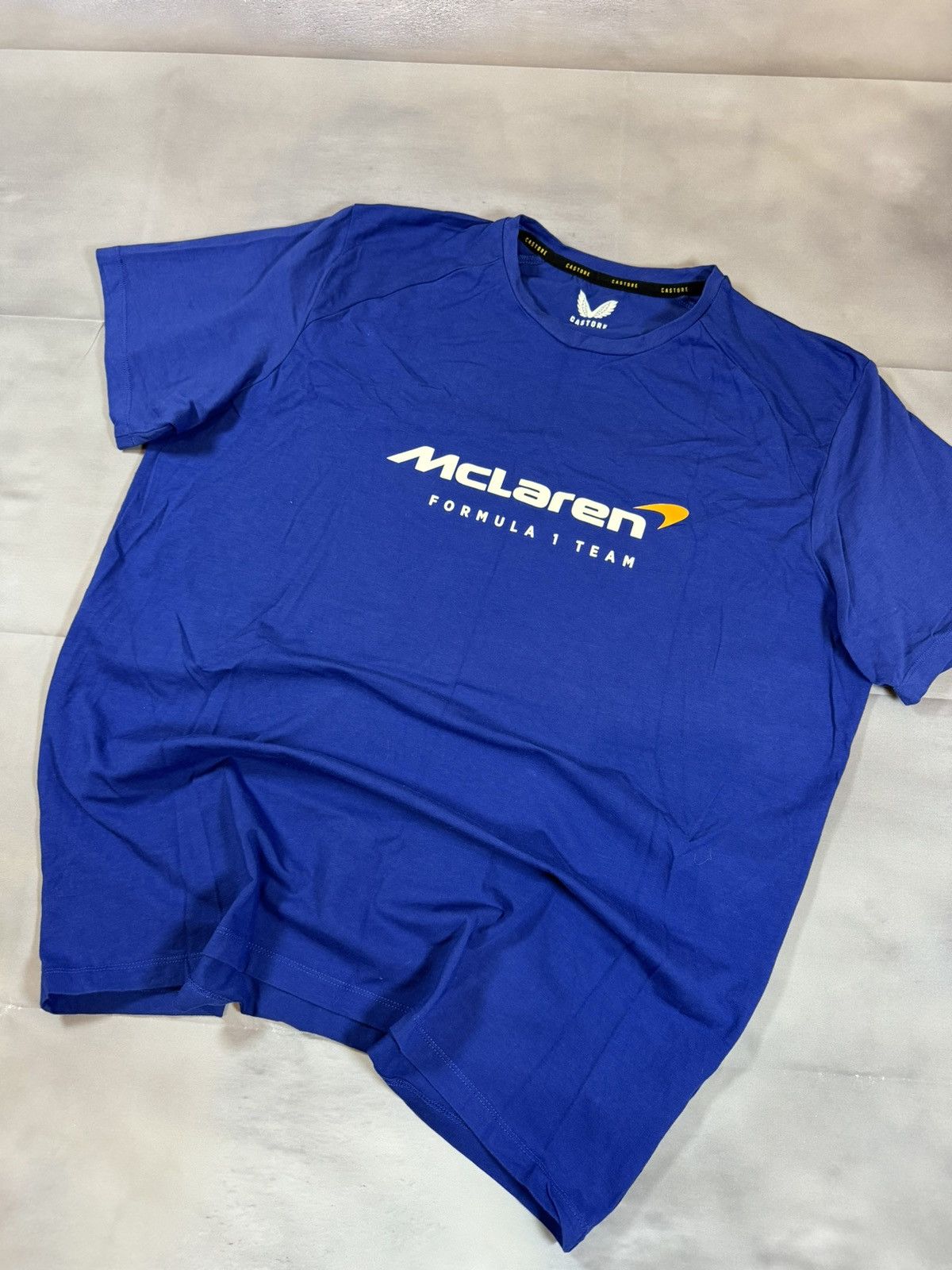 Castore × Formula 1 × Malcolm McLaren McLaren Formula 1 Team Racing T Shirt Blue Men’s XLarge Size US XL / EU 56 / 4 - 4 Thumbnail