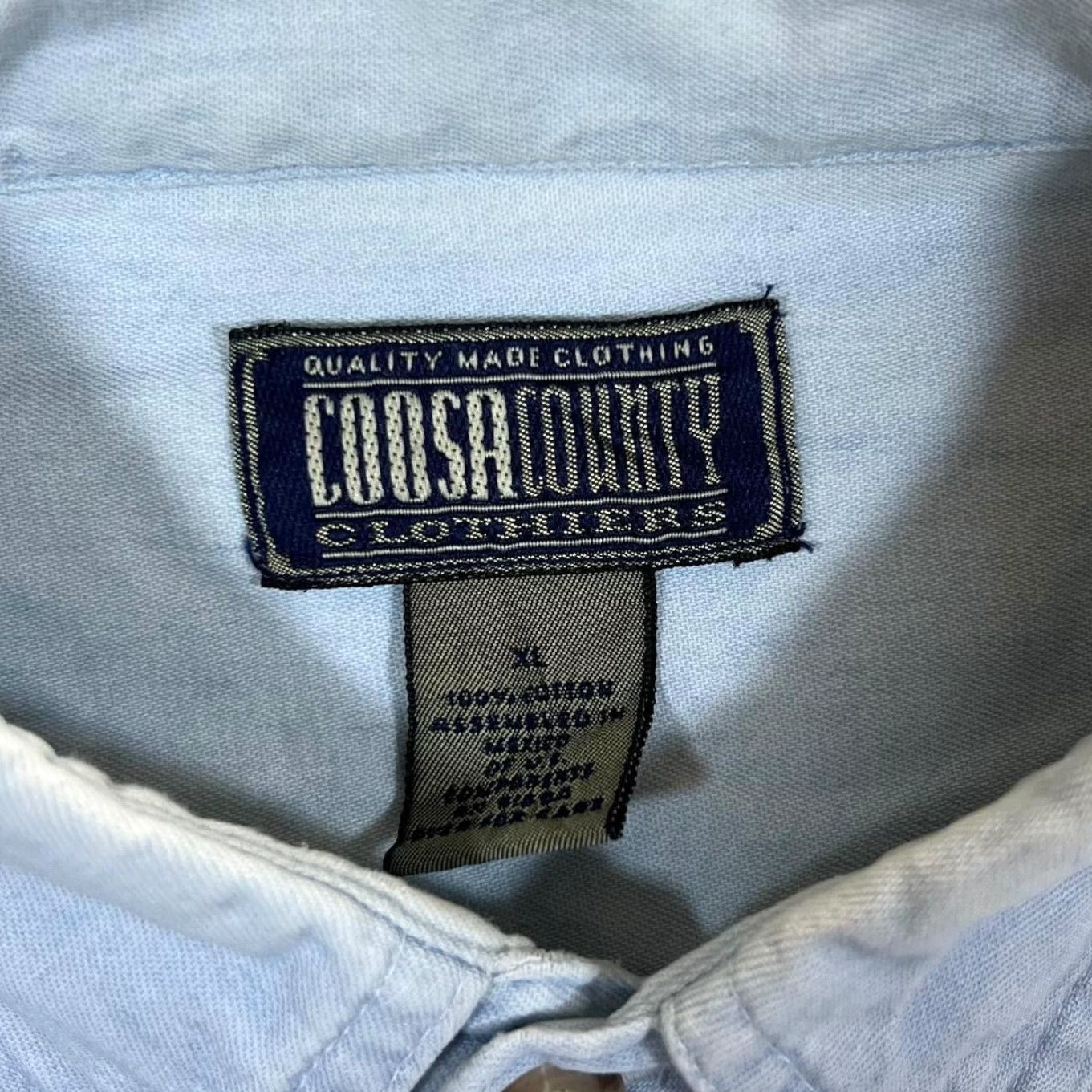 NFL Vintage Coosa County NFL Tennessee Titans Blue Denim Long Sleeve Button-Up Shirt XL Size US XL / EU 56 / 4 - 3 Thumbnail
