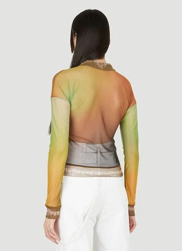 Ottolinger o1mle0524 Mesh Polo Shirt in Multicolor Size XS / US 0-2 / IT 36-38 - 3 Thumbnail