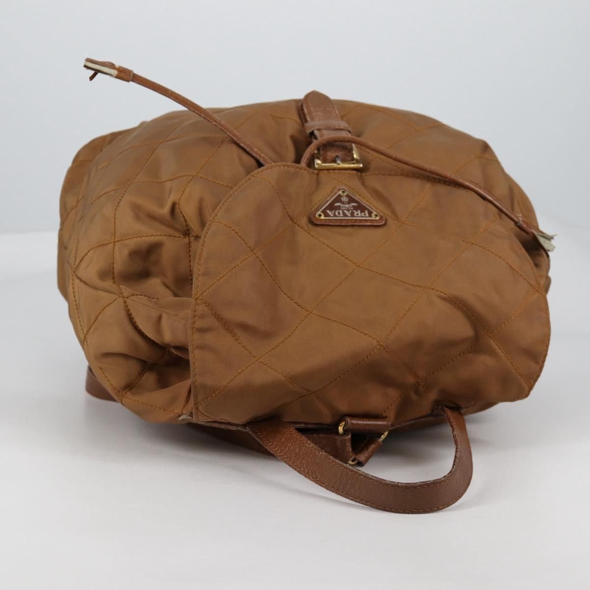 Prada PRADA Backpack Nylon Brown Gold Size ONE SIZE - 6 Thumbnail
