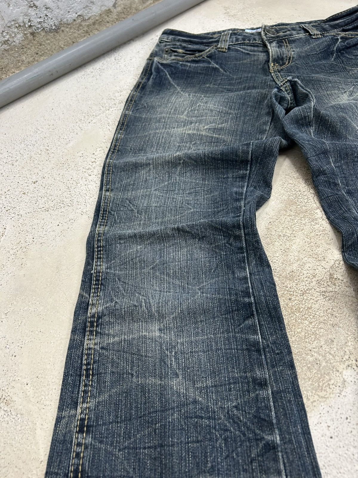 Hysteric Glamour × If Six Was Nine × Japanese Brand Flare Colza Japan Clawn Marks Fade Washed Heavy Whiskered Size US 30 / EU 46 - 7 Thumbnail
