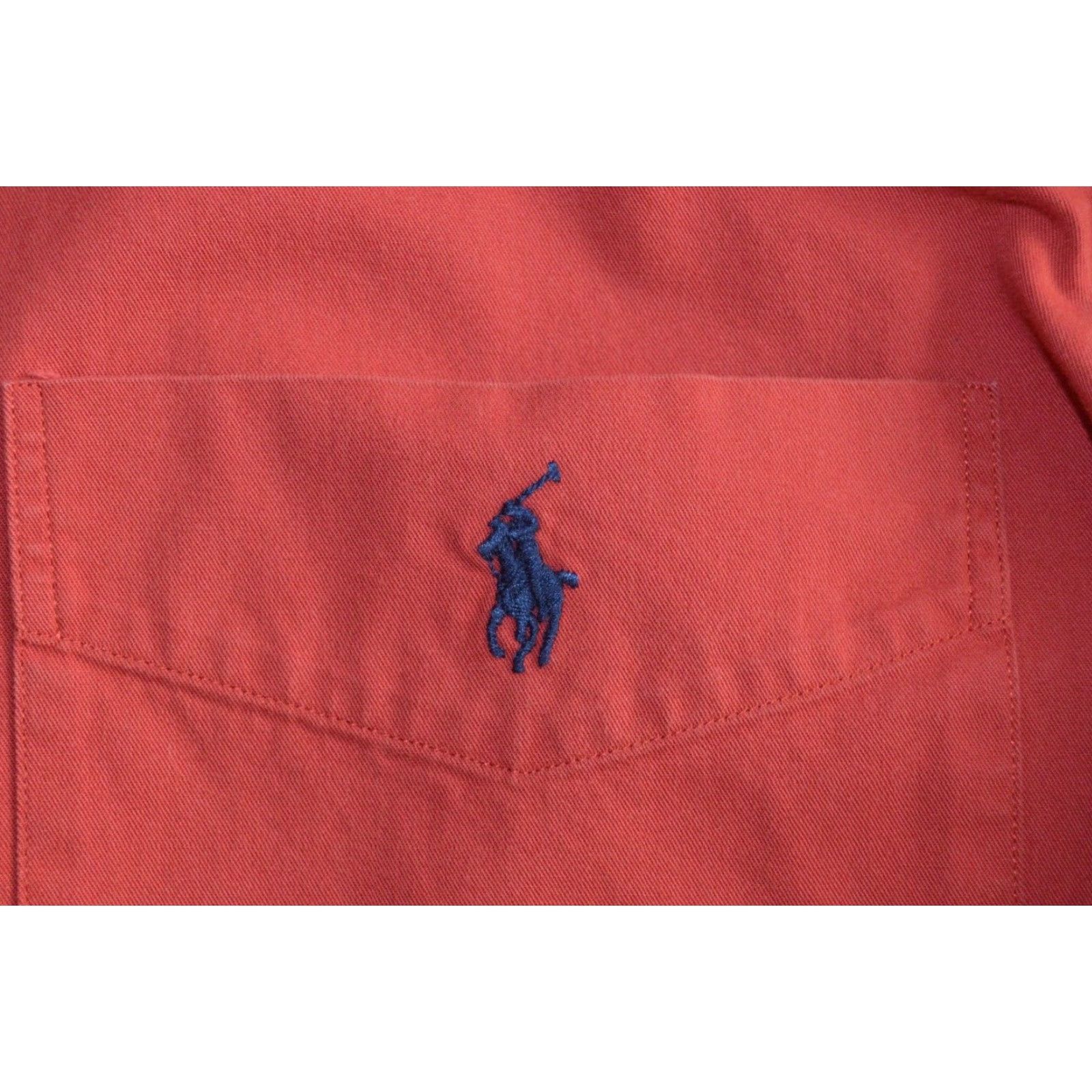 Polo Ralph Lauren VINTAGE Polo Ralph Lauren Shirt Mens L/S Classic Fit Button-Up Pink Cotton Pocket Embroidered Pony Cotton Pocket Solid Size M Size US M / EU 48-50 / 2 - 3 Thumbnail