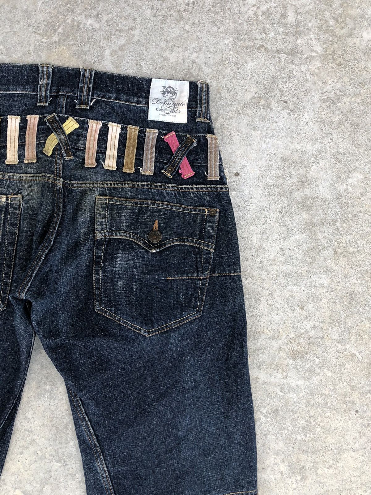Hysteric Glamour Japanese Dominate Handcrafted Double Waist Distressed Jeans Size US 33 - 10 Thumbnail