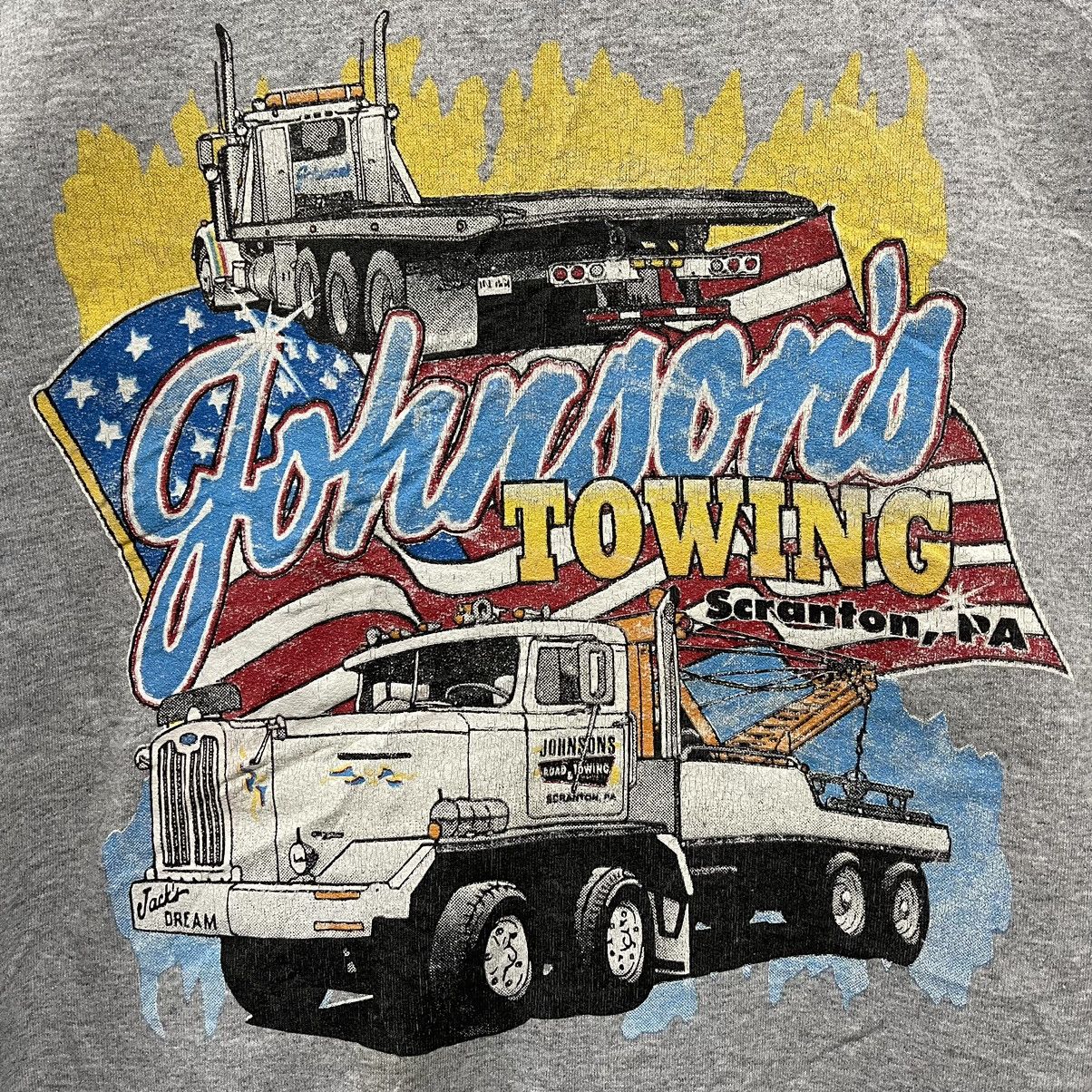 Vintage Vintage Johnsons Towing Sweatshirt Pullover Size US XL / EU 56 / 4 - 4 Thumbnail
