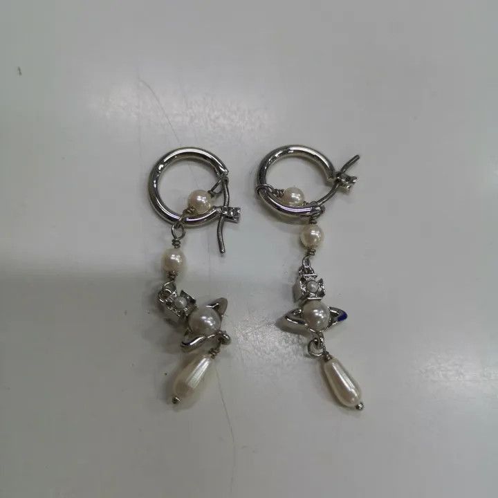 Vivienne Westwood Vivienne Westwood Emiliana Irregular Pearl Earrings Size ONE SIZE - 2 Thumbnail