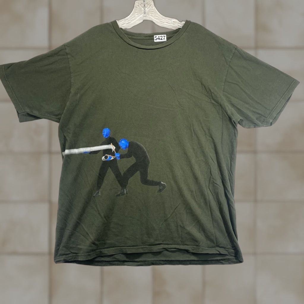 Vintage VINTAGE Blue Man Group T Shirt Unisex Adults Medium Green Music Pipes All Over Print Crew Neck Jersey Size US M / EU 48-50 / 2 - 1 Thumbnail