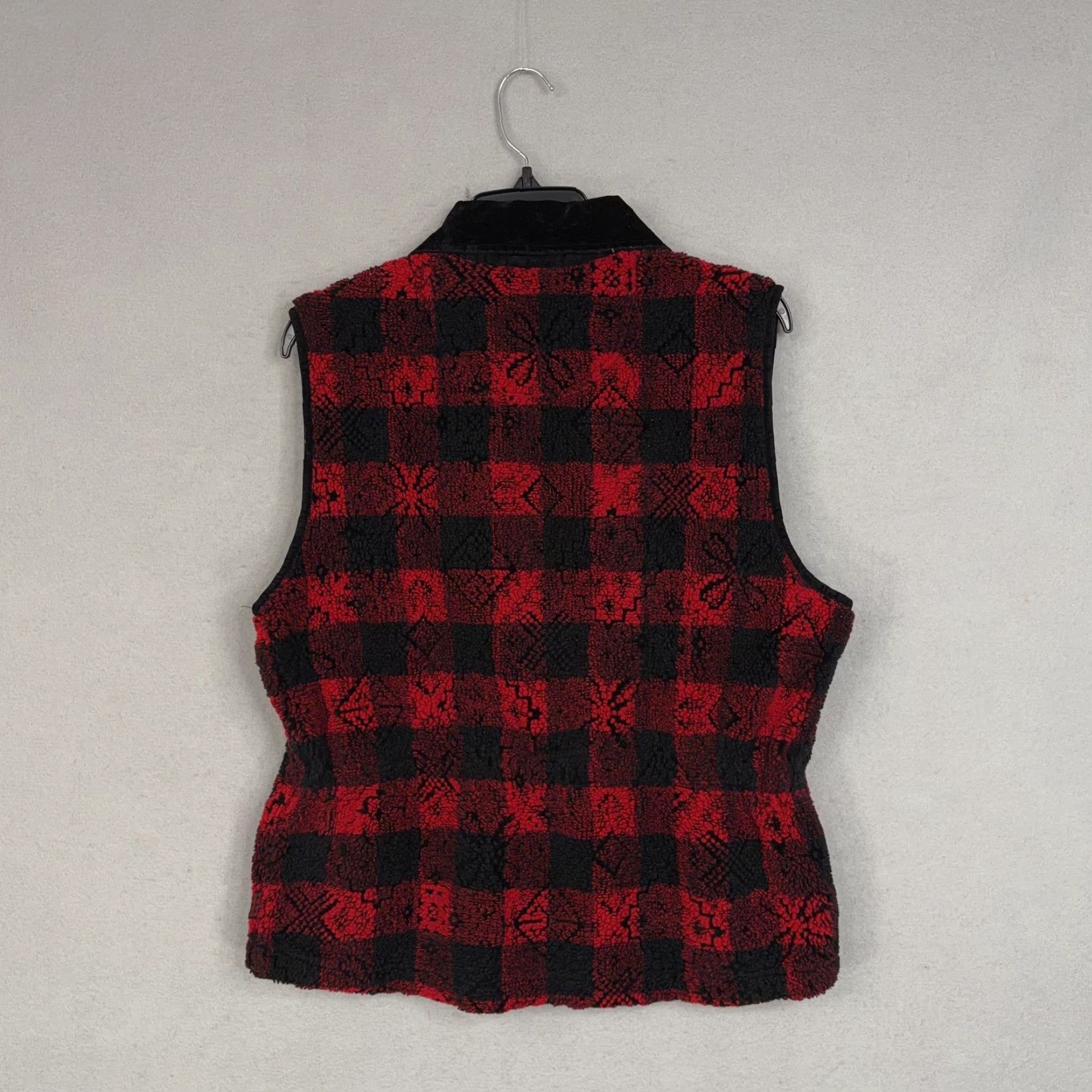 Vintage VINTAGE Woolrich Vest Womens M Red Black Buffalo Plaid Fleece Sherpa Outdoor Cabin Size M / US 6-8 / IT 42-44 - 6 Thumbnail