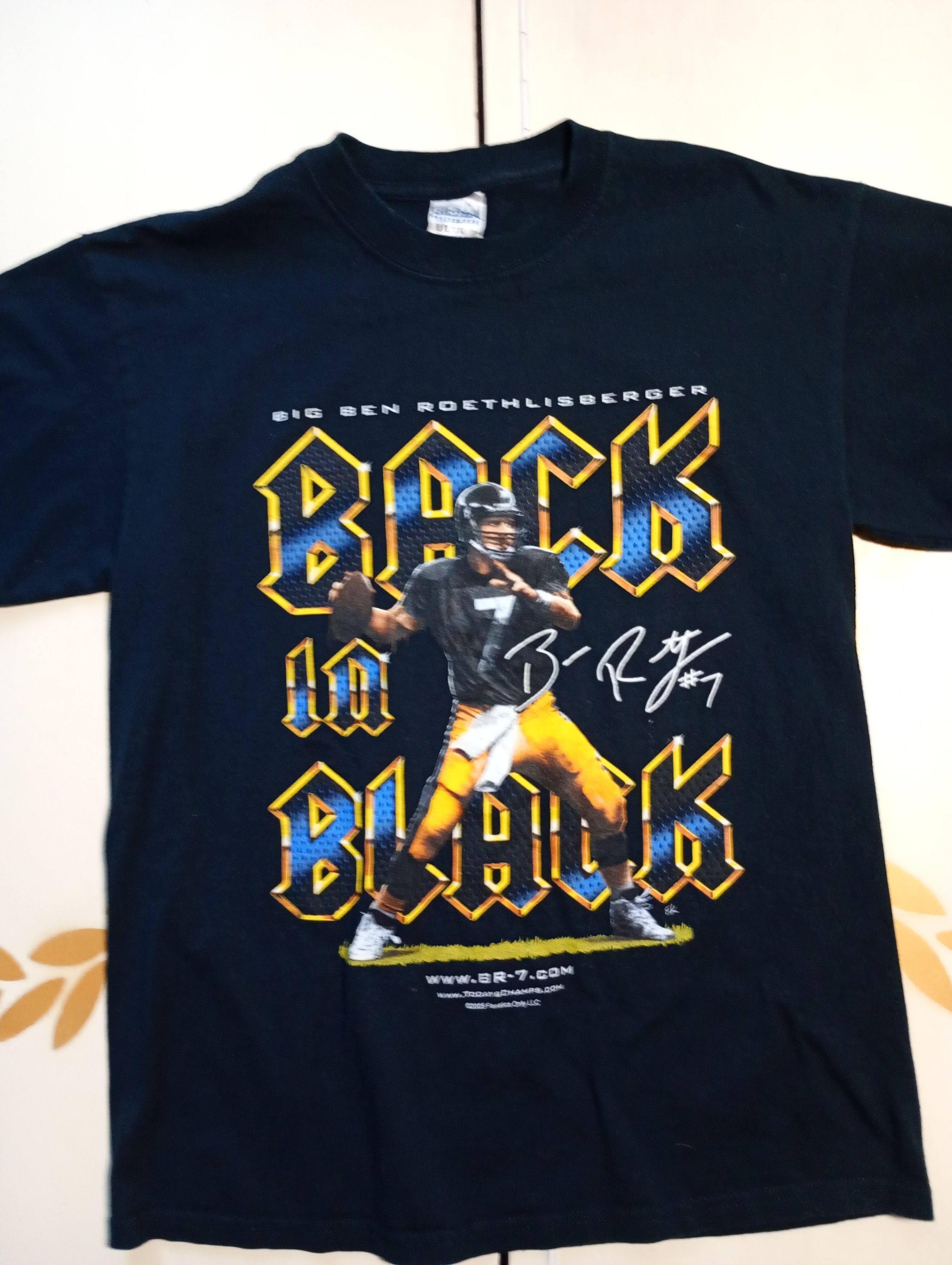 Gildan Gildan NFL Big Ben Back in Black T-Shirt 2005 Size US M / EU 48-50 / 2 - 5 Thumbnail
