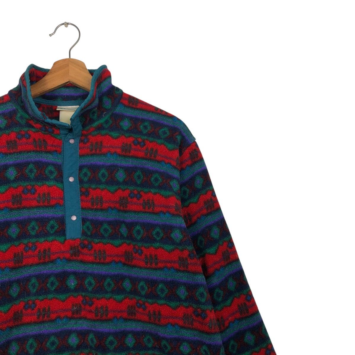 Japanese Brand 📌Vintage Fleece Jacket L.L.Bean Navajo Native Aztec Design Size US M / EU 48-50 / 2 - 7 Thumbnail