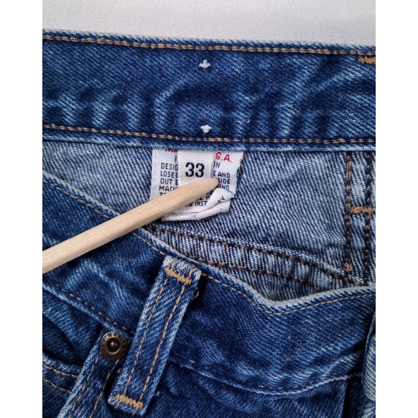 Calvin Klein VINTAGE Calvin Klein Jeans Mens 32 Regular Blue Bootcut 80s 90s Made USA 31 Inseam 32 x 31 Actual Size US 32 / EU 48 - 2 Thumbnail