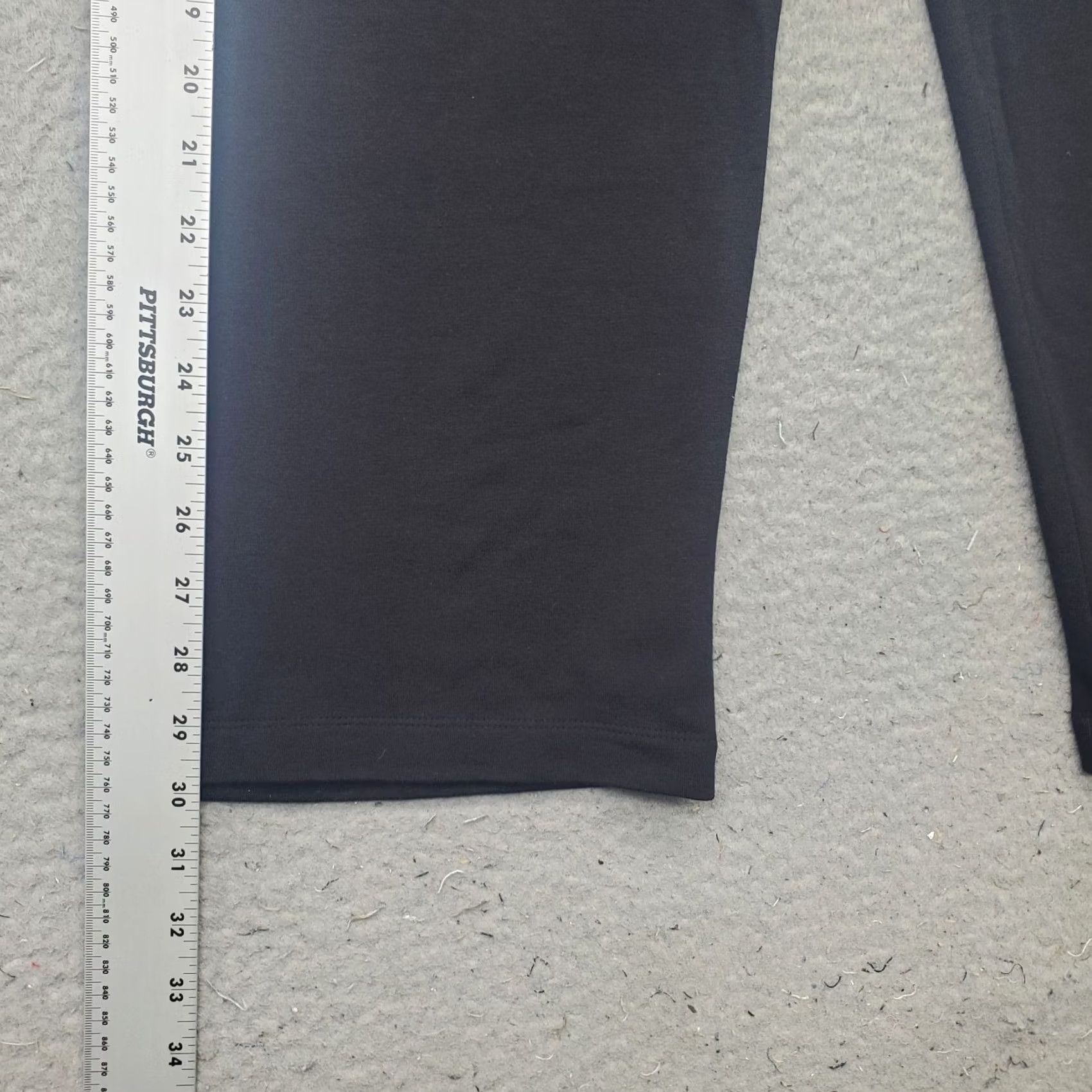 Vintage Hue Womens Medium Black Stretch High Waist Drawstring Straight Leg Pant Size 32" / US 10 / IT 46 - 3 Thumbnail