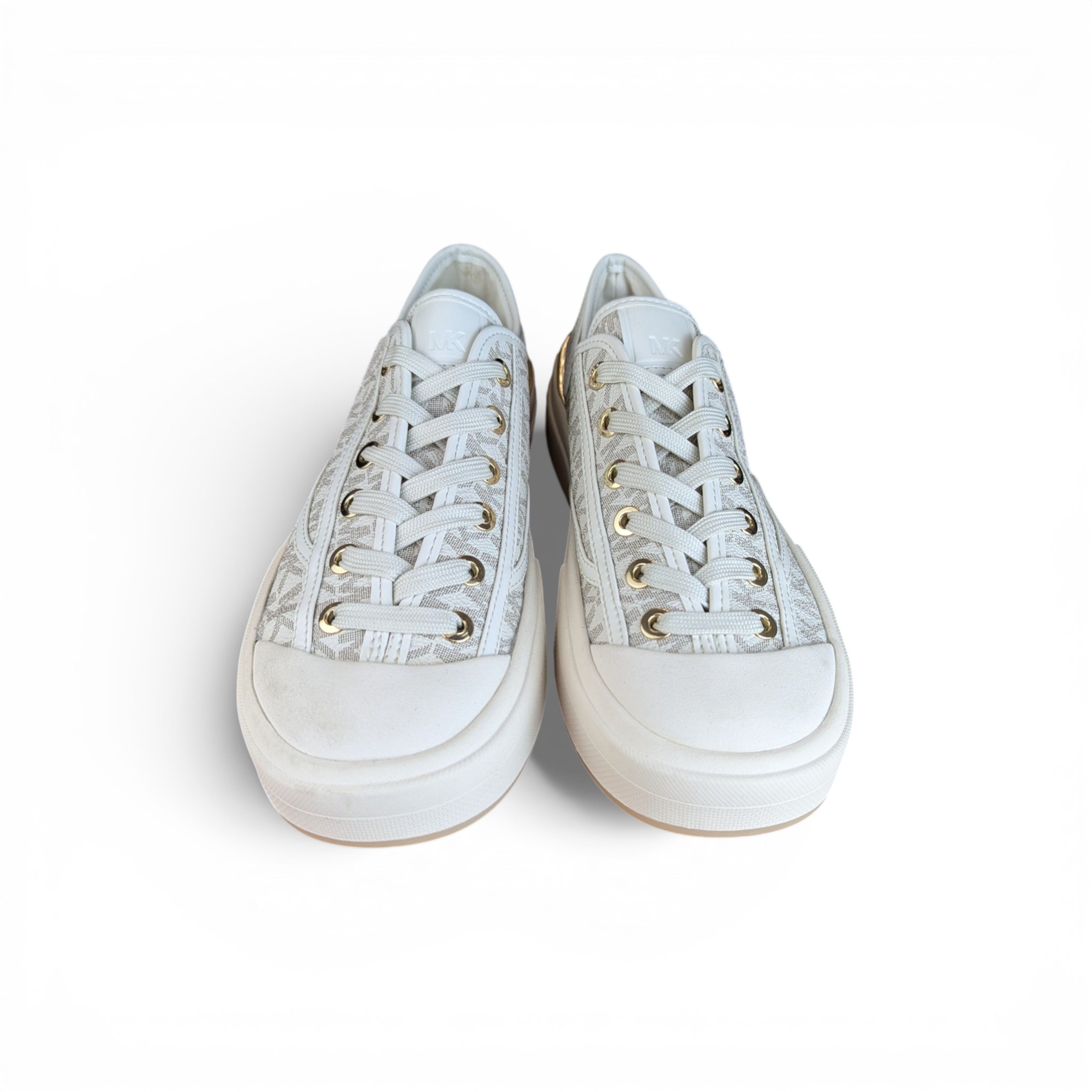 Michael Kors MICHAEL KORS Beige Gold Sneakers Size US 8.5 / IT 38.5 - 2 Thumbnail